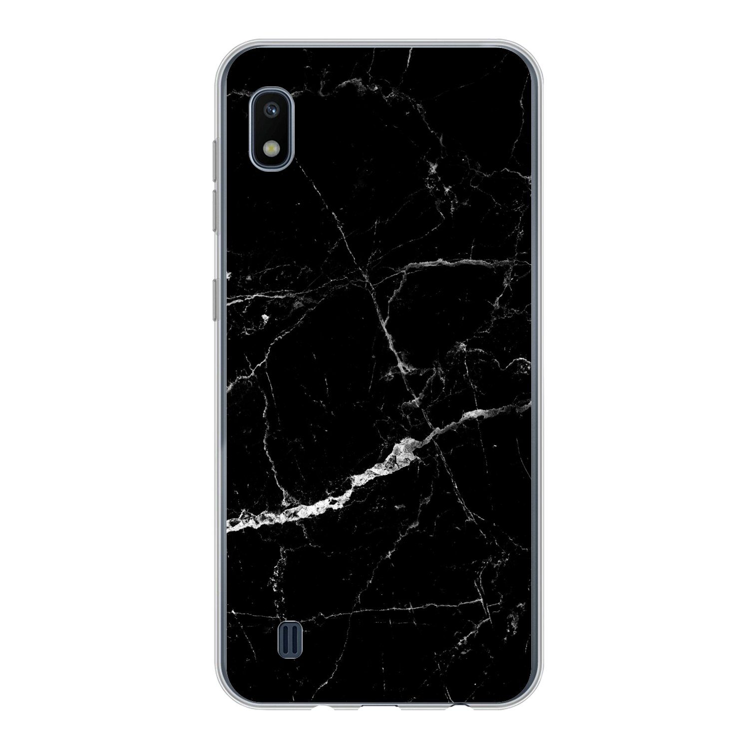 MuchoWow Handyhülle für Samsung Galaxy A10 Marmoroptik - Schwarz - Luxus, Smartphone-Bumper, Print, Handy Schutzhülle Dünn