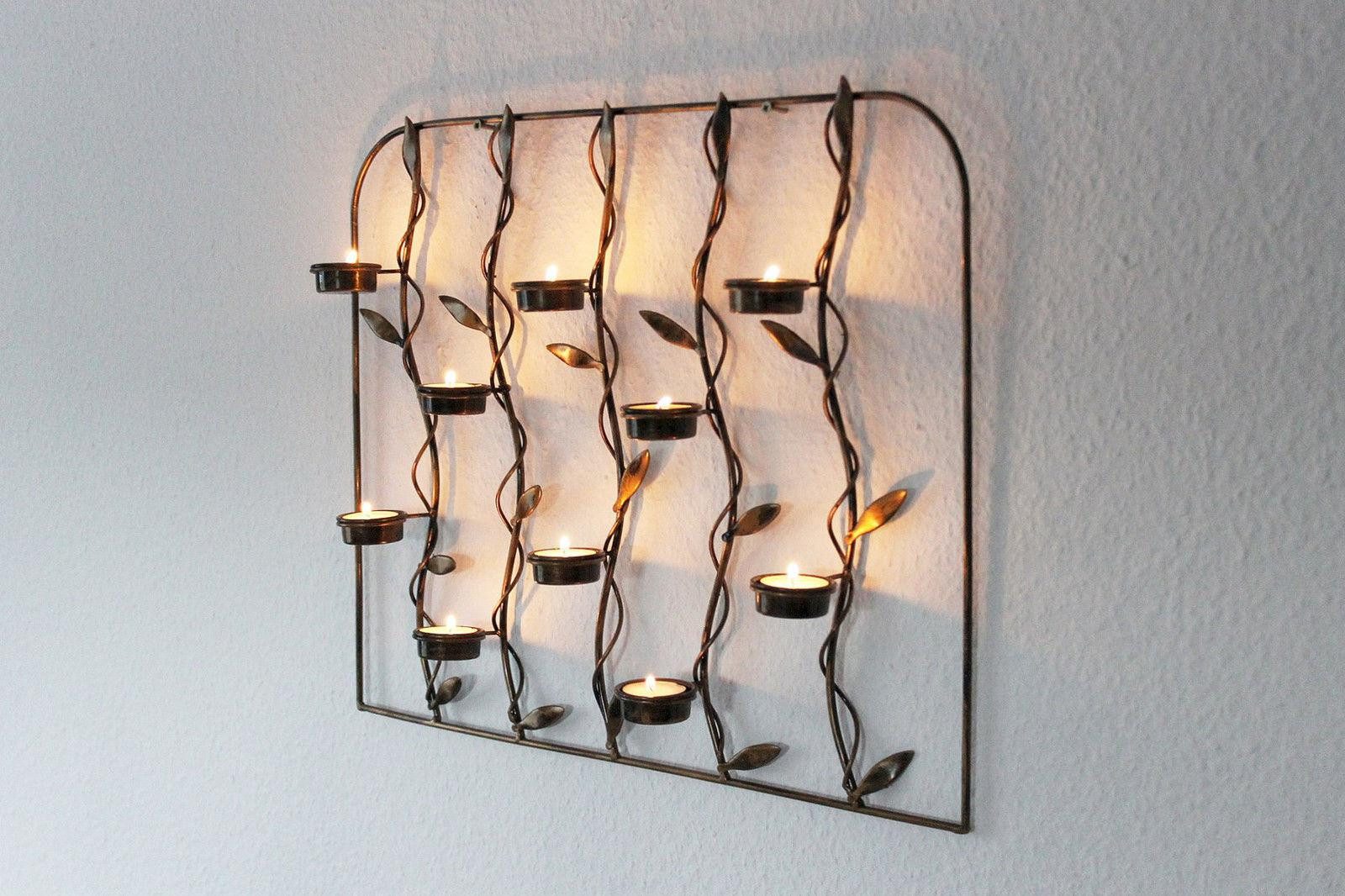 DanDiBo Wandkerzenhalter Wandteelichthalter 10-0370 Wandkerzenhalter aus Metall 53 cm