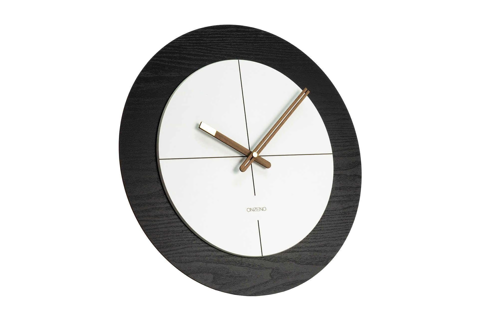 (handgefertigte ONZENO Wanduhr CONFIDENT. THE Design-Uhr) 40x40x0.9 cm