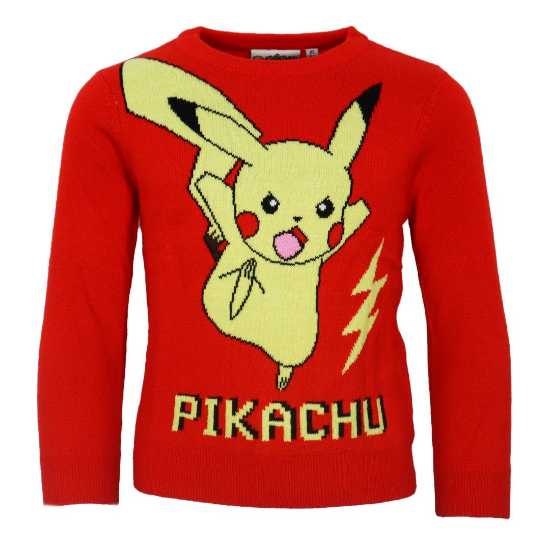 POKÉMON Sweater Pokemon Kinder Pulli Pikachu langarm 116 152 Pullover Gr. bis Jungen