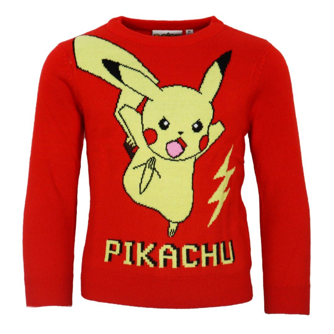 POKÉMON Sweater Pokemon Pikachu Kinder Jungen langarm Pulli Pullover Gr.  116 bis 152