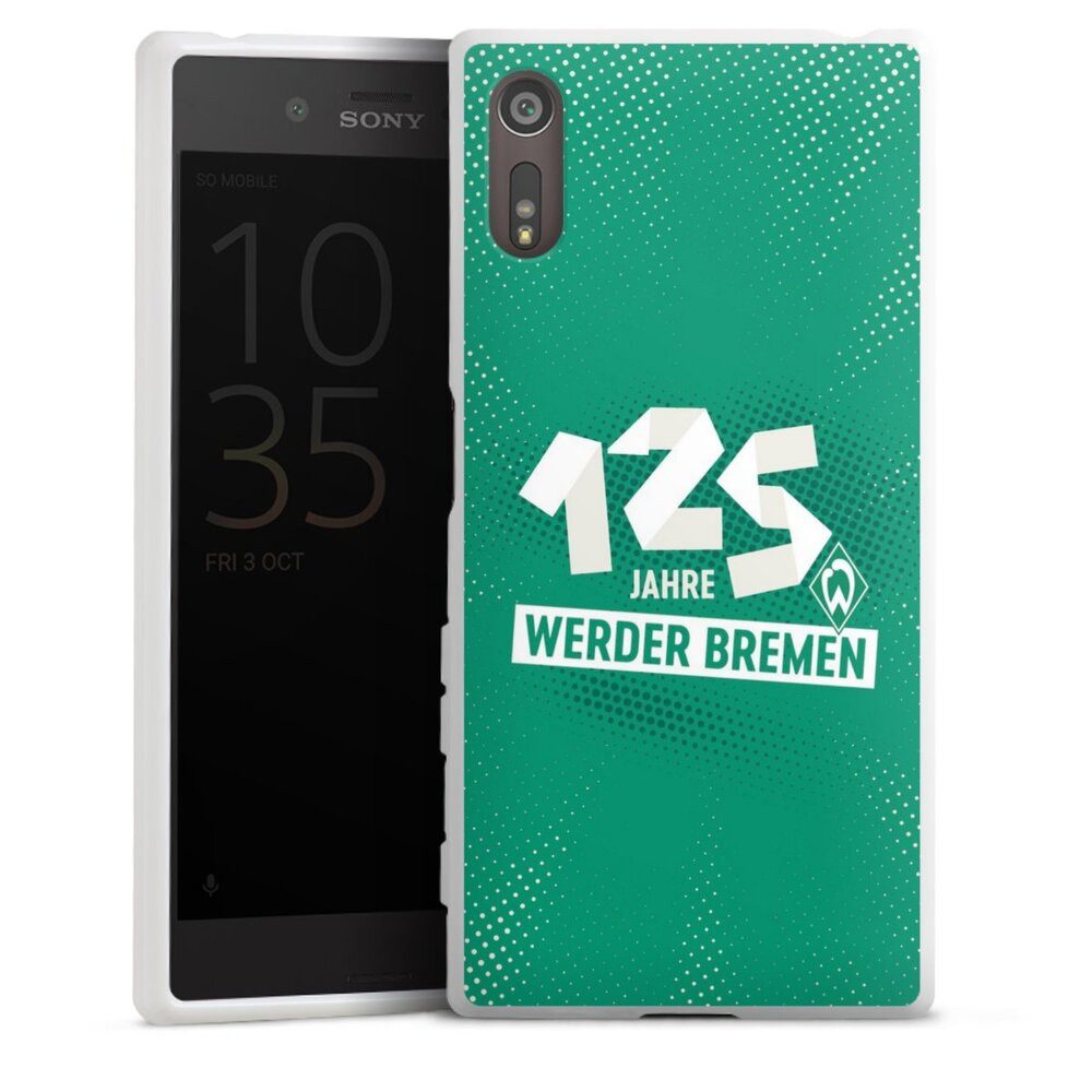 DeinDesign Handyhülle 125 Jahre Werder Bremen Offizielles Lizenzprodukt, Sony Xperia XZ Silikon Hülle Bumper Case Handy Schutzhülle