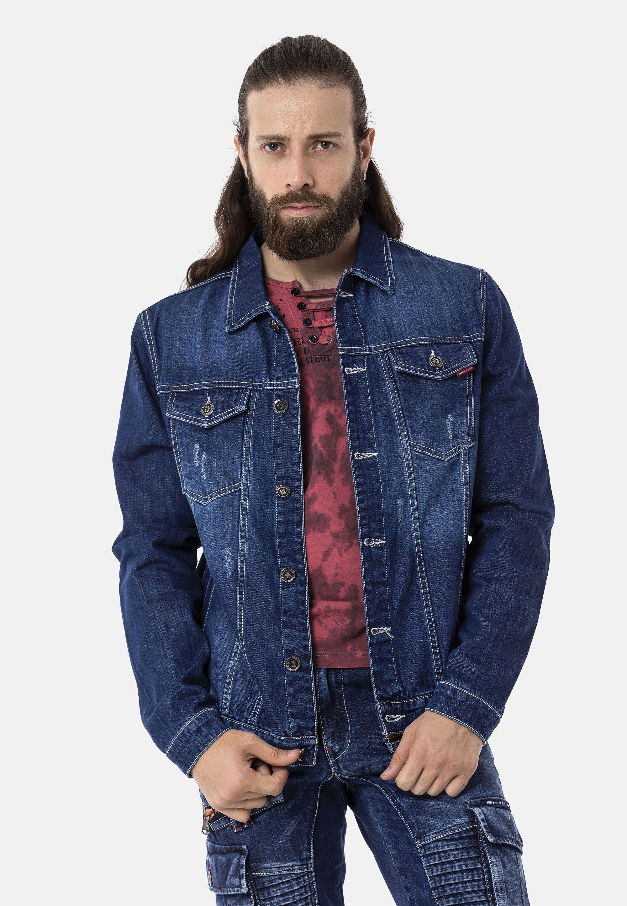 Cipo & Baxx Jeansjacke CJ289 mit Knopfleiste