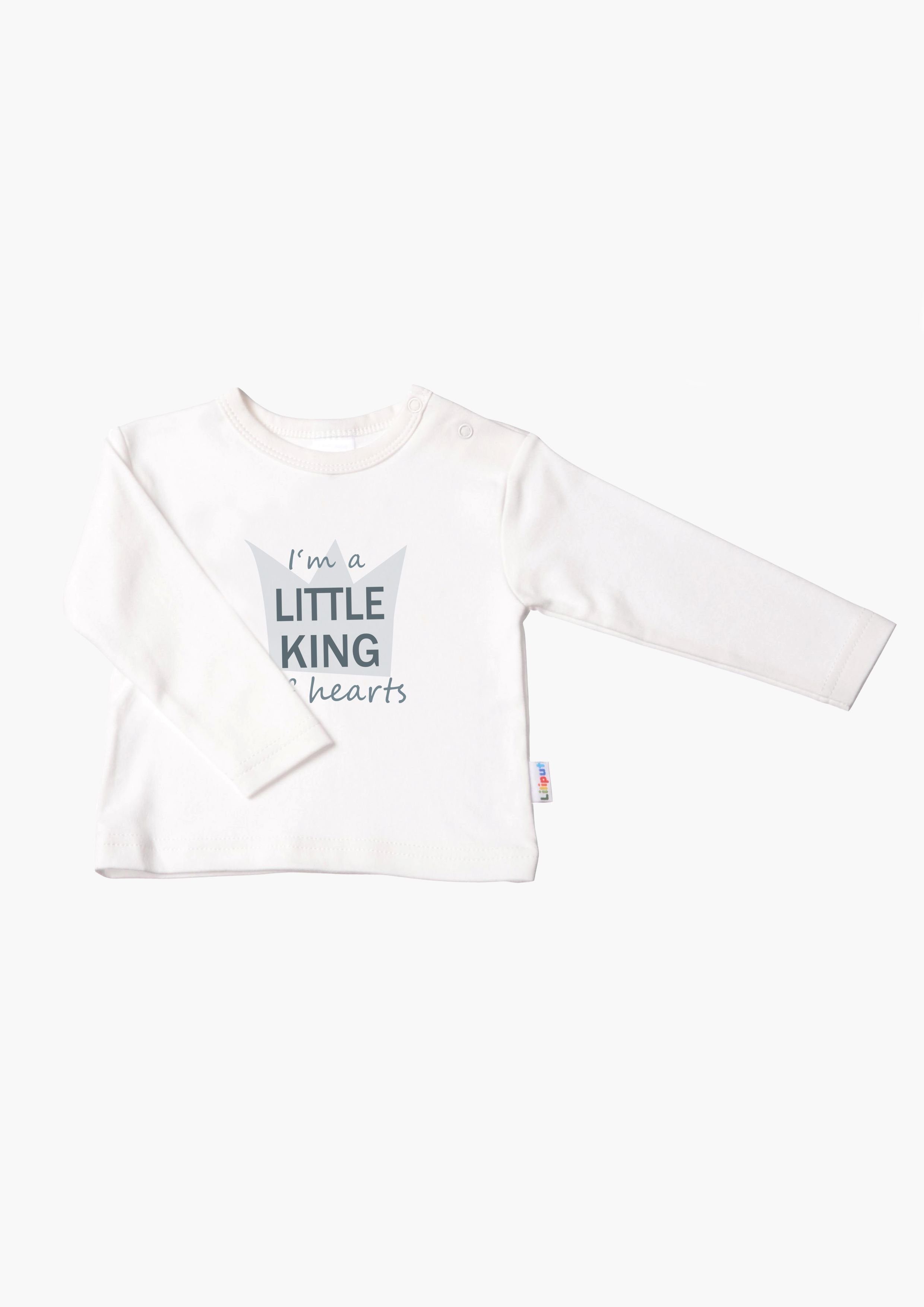 Liliput Langarmshirt Little King mit Druckknöpfen auf der Schulter