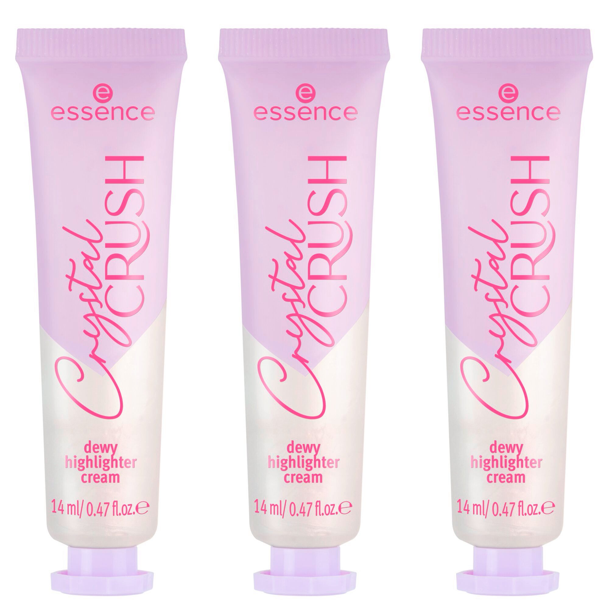 Essence Highlighter CRYSTAL CRUSH dewy highlighter cream, 3-tlg.