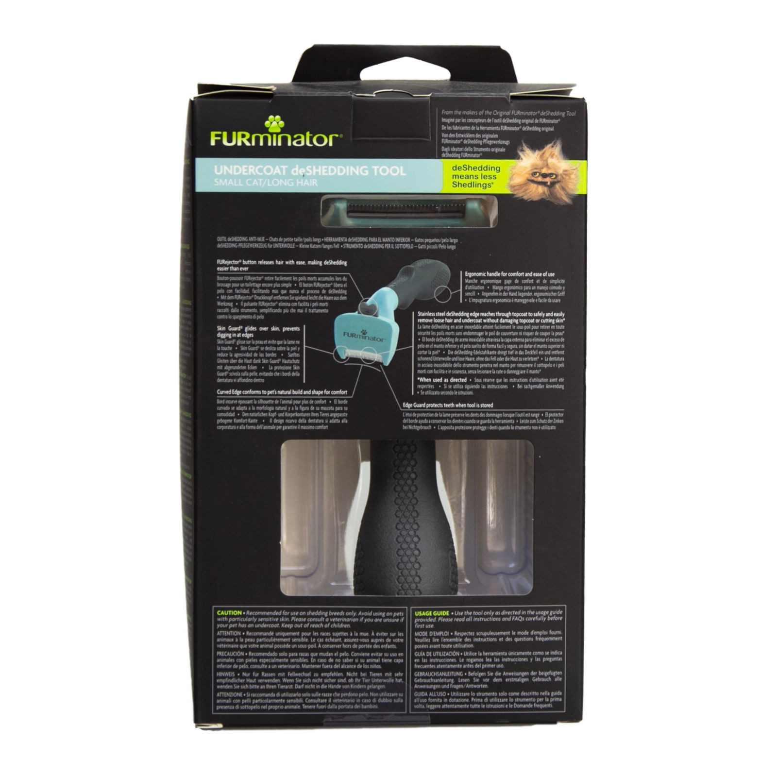 FURminator Fellbürste für langhaarige kleine Katzen, deShedding Pflege Werkzeug