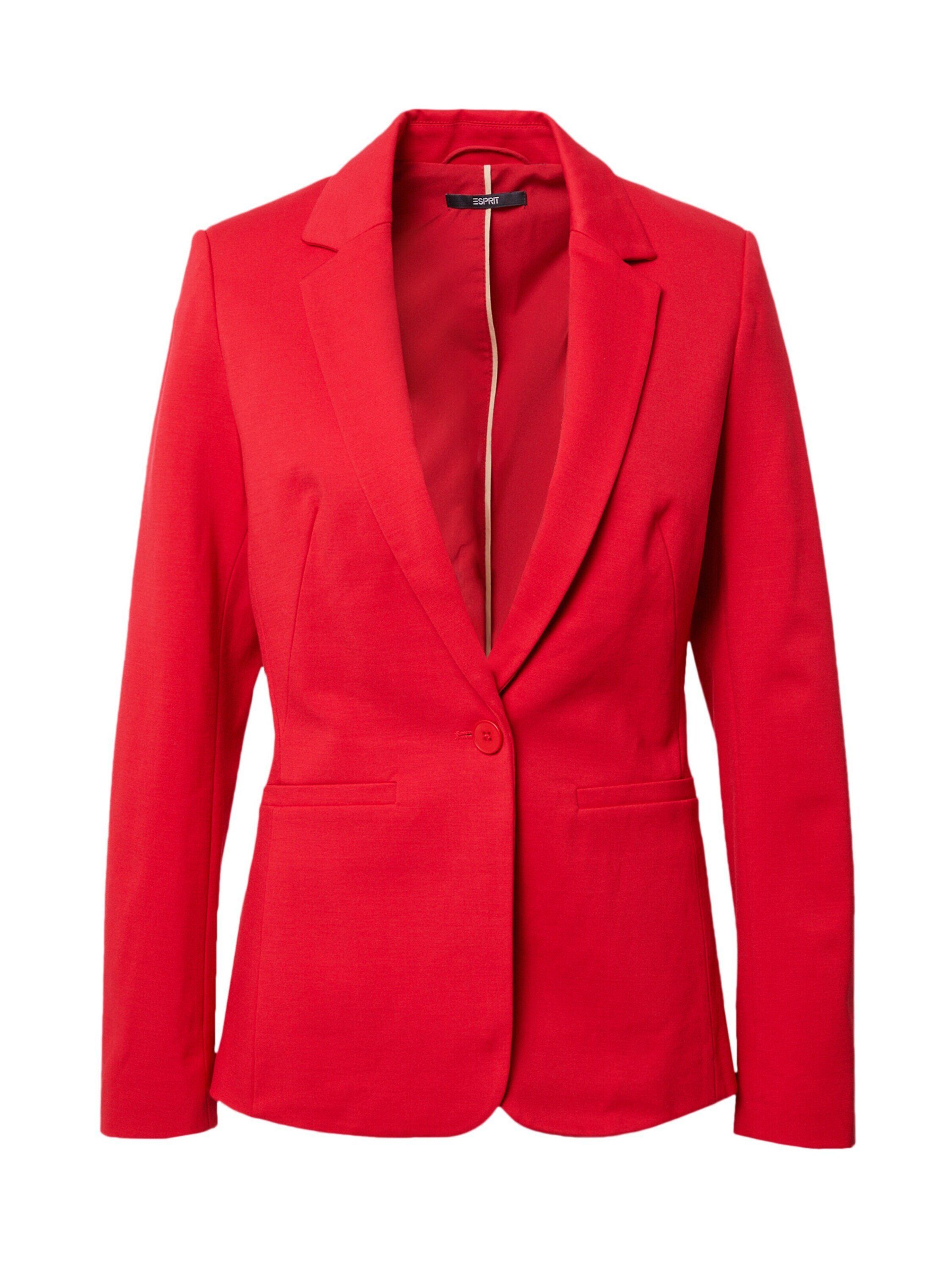 Esprit Collection Esprit Kurzblazer (1-tlg) Plain/ohne Details dark red