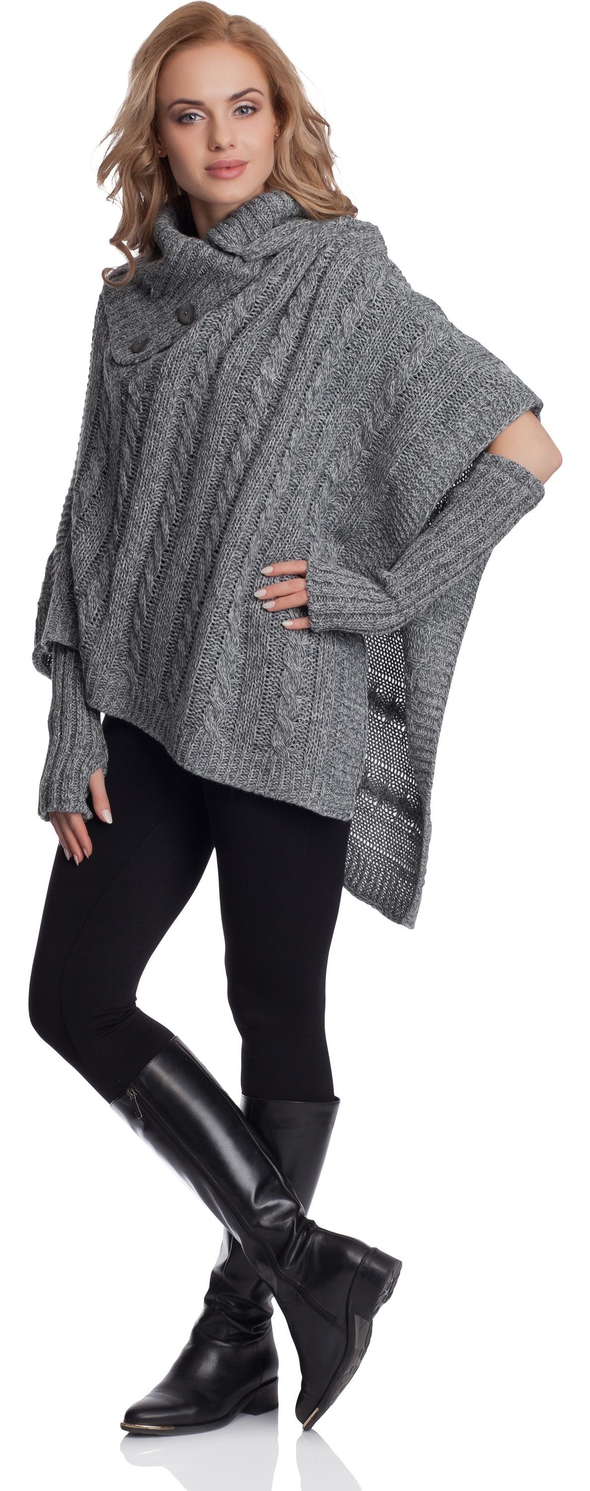 Merry Style Strickponcho Damen Poncho N4293 günstig online kaufen