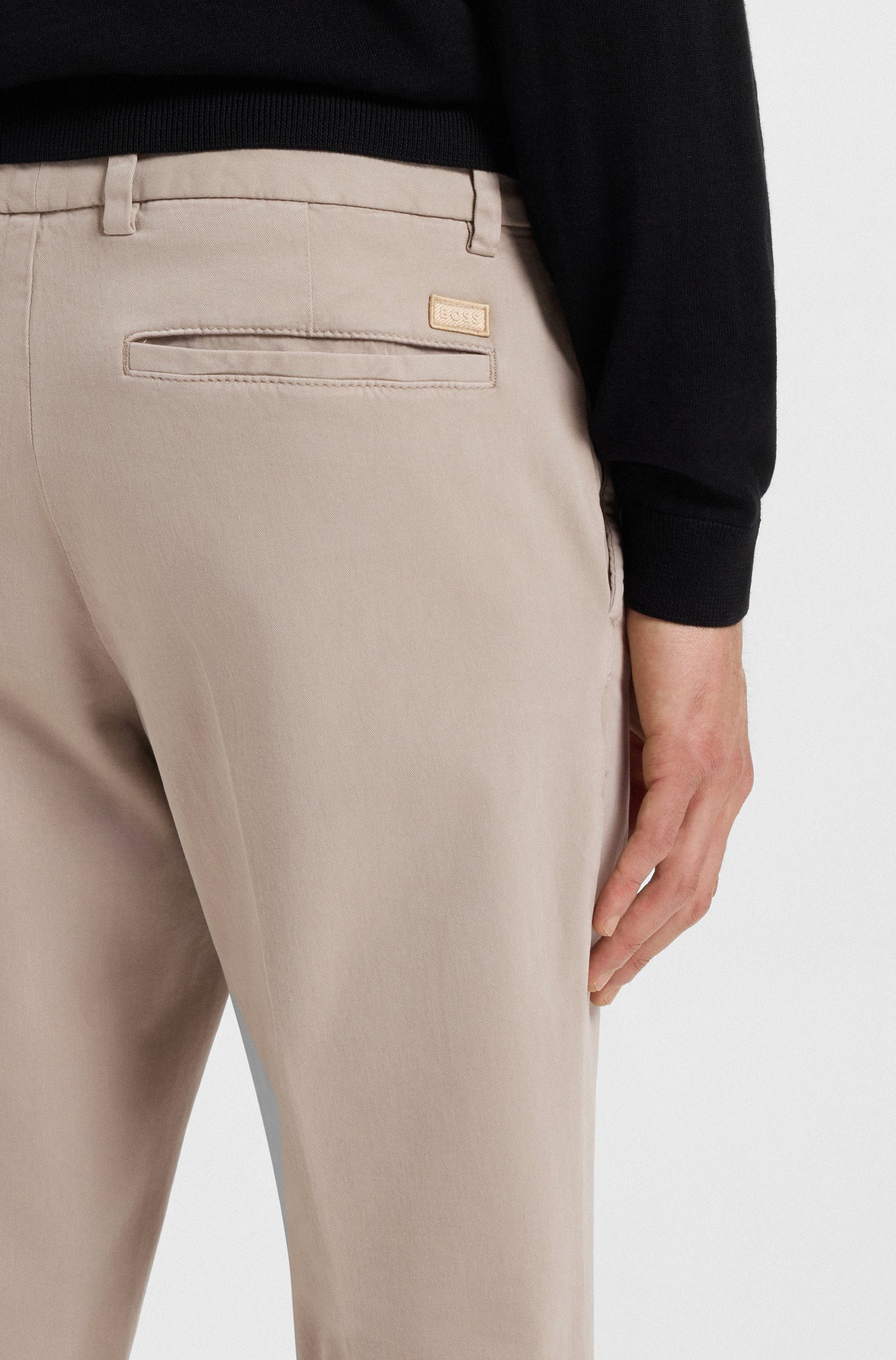 BOSS Stoffhose H-Kaiton1 aus Baumwoll-Twill (1-tlg)