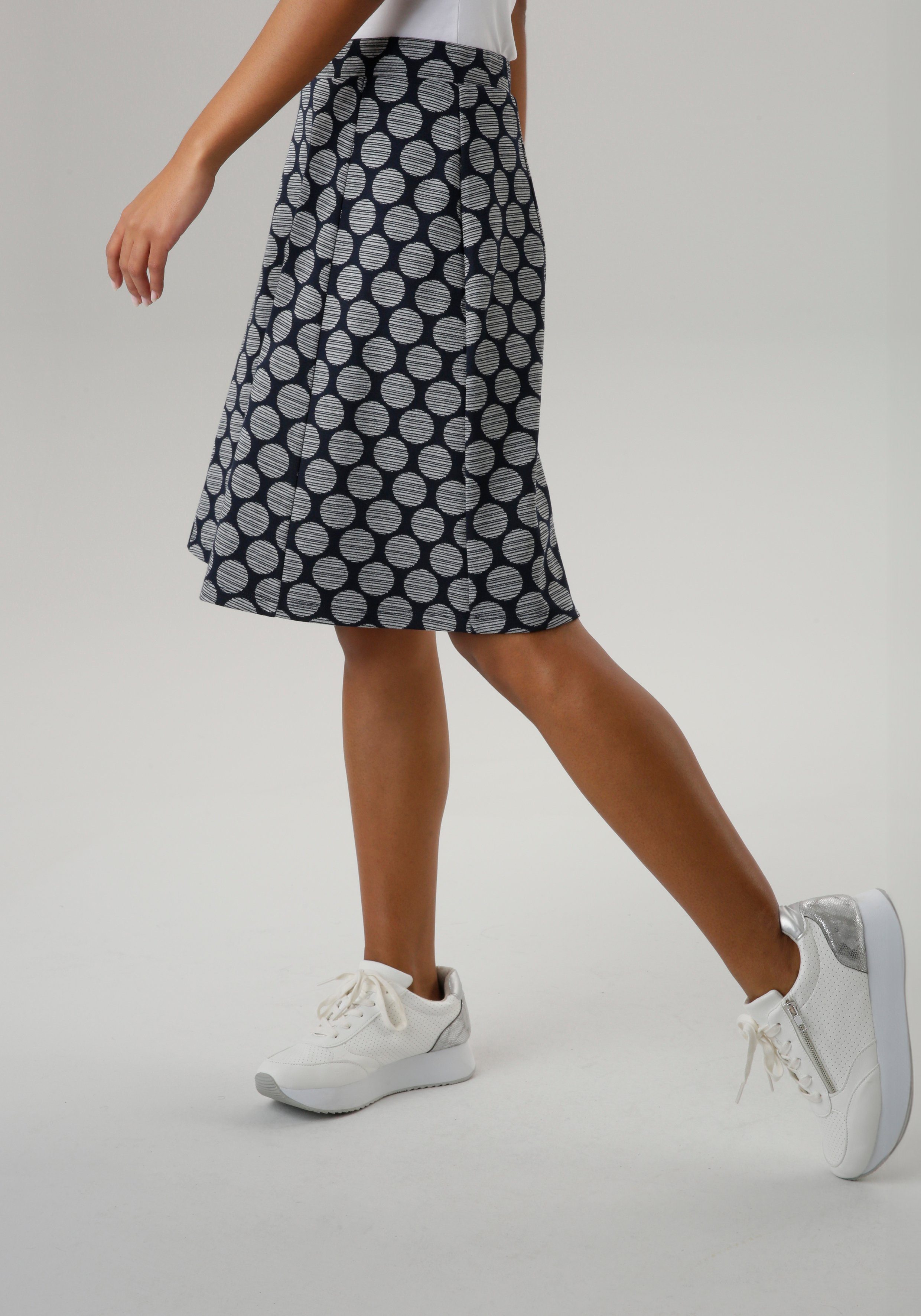 Aniston SELECTED Jerseyrock mit gestreiften Punkten