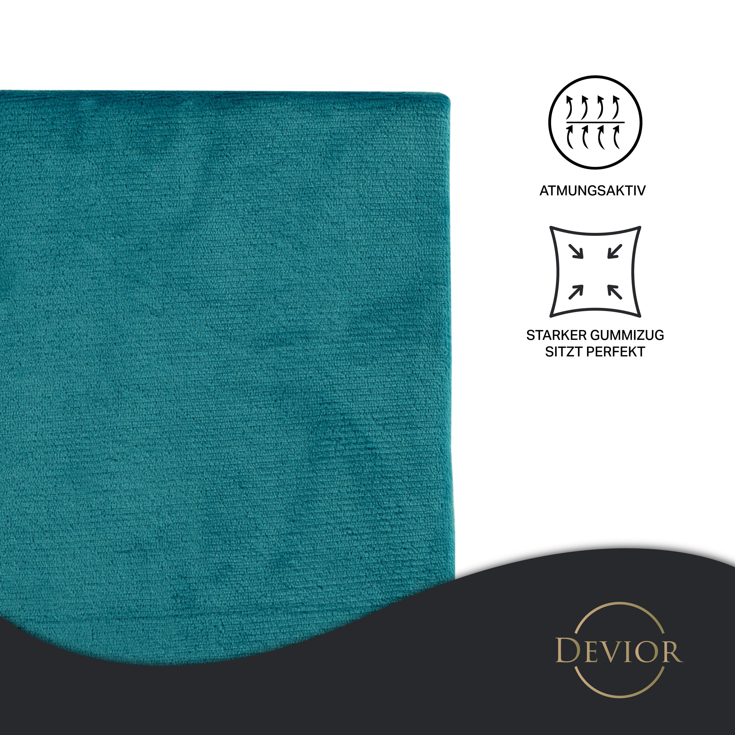 Devior Spannbettlaken aus 100% Nicki-Plüsch mit Cashmere-Touch, 190 g/m² mit Einlaufschutz, Nicki, Gummizug: Rundumgummizug, für Standardmatratzen bis 22cm - Sp – Bild 2 von 5