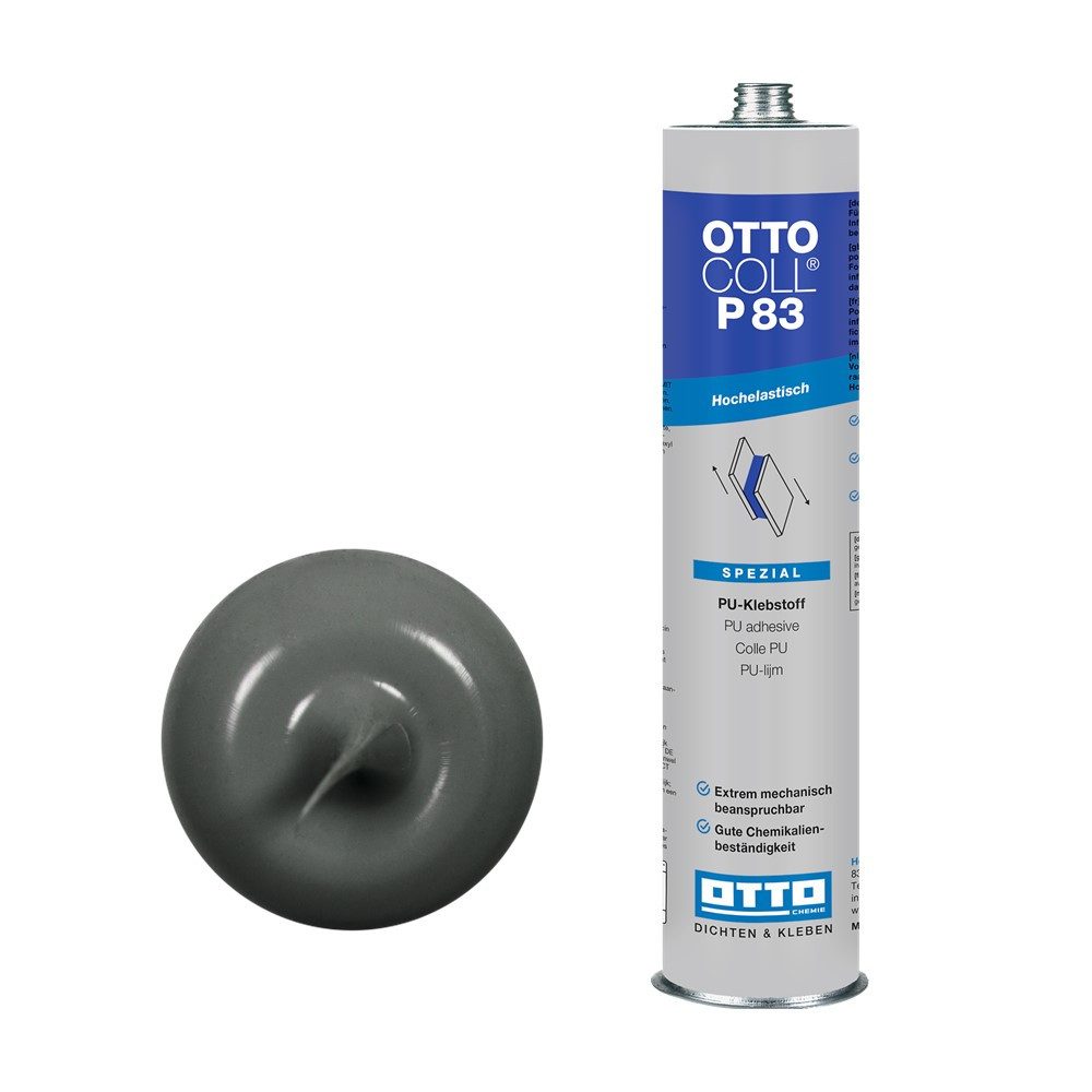 Klebstoff Ottocoll P83 hochelastischer PU-Klebstoff für innen und außen C02 Grau