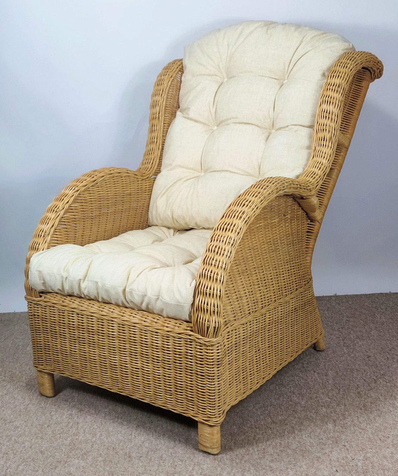 Rattanstuhl Rattansessel Rattan Ohrensessel EAR Fb. honig
