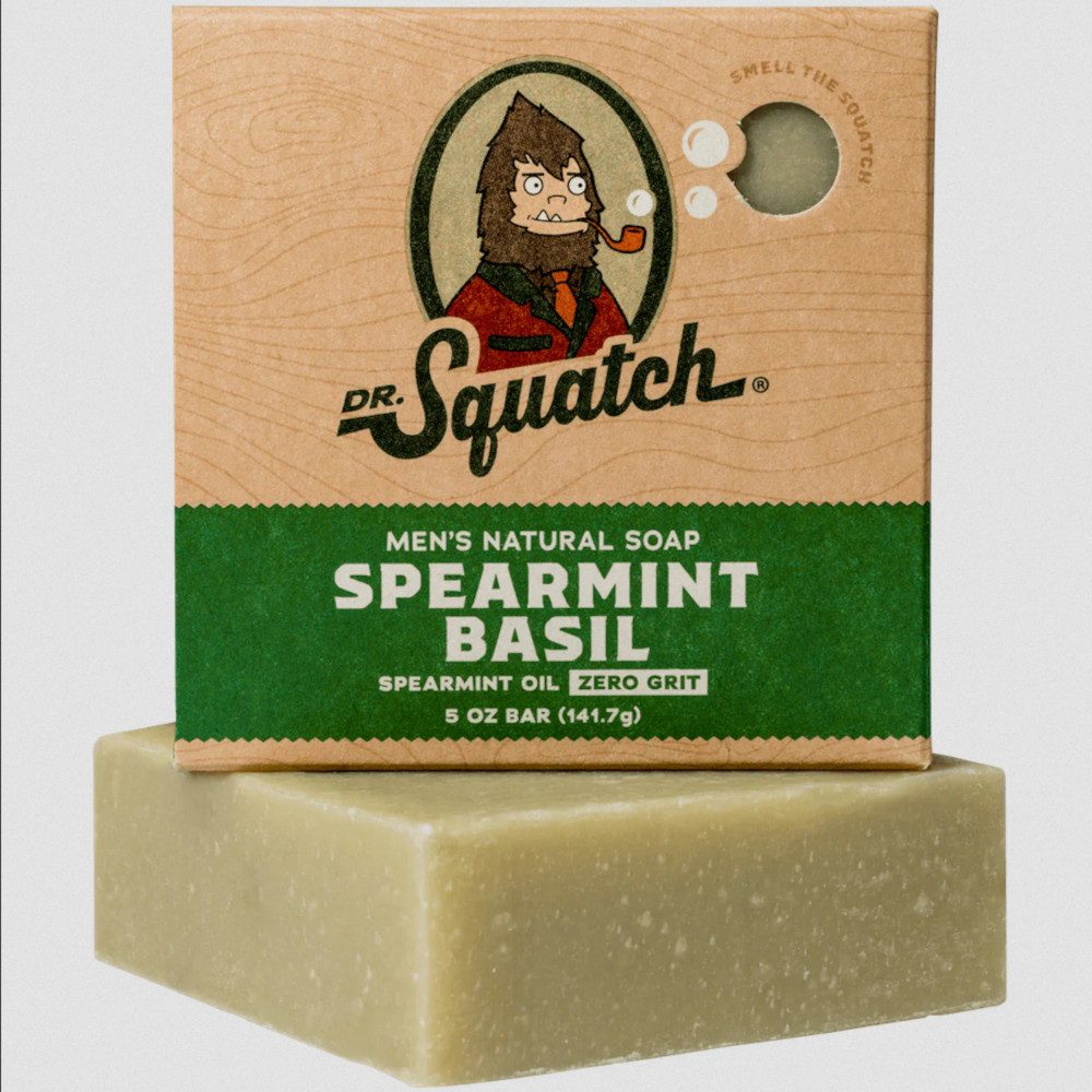 UE Stock Feste Duschseife Dr. Squatch - Spearmint Basil Herren natürliche Seife 141,7 g, Mit dem Besten, was die Natur zu bieten hat.