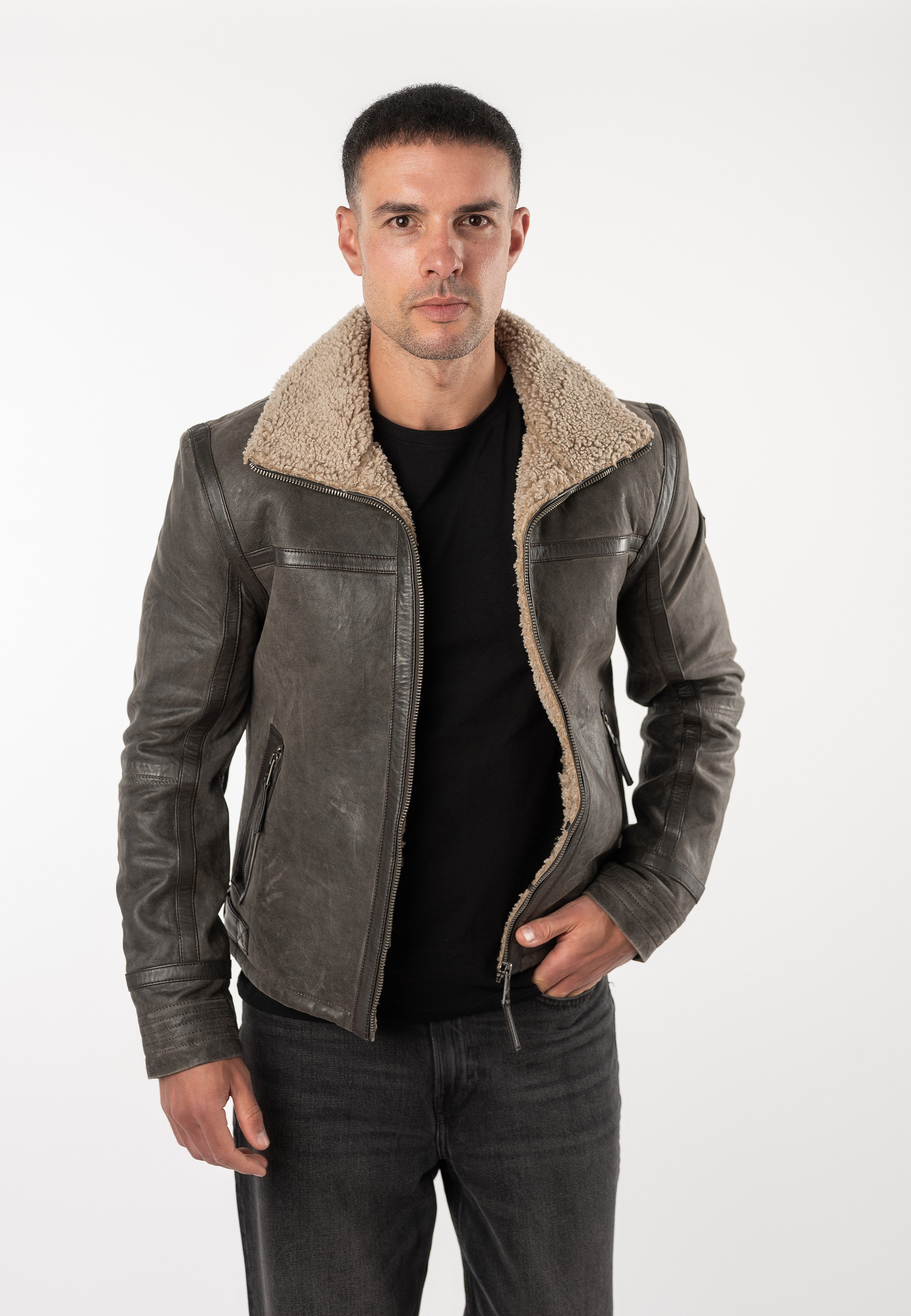 Mauritius Lederjacke MMArcticon mit Umlegekragen, Regular Fit – Bild 3 von 5