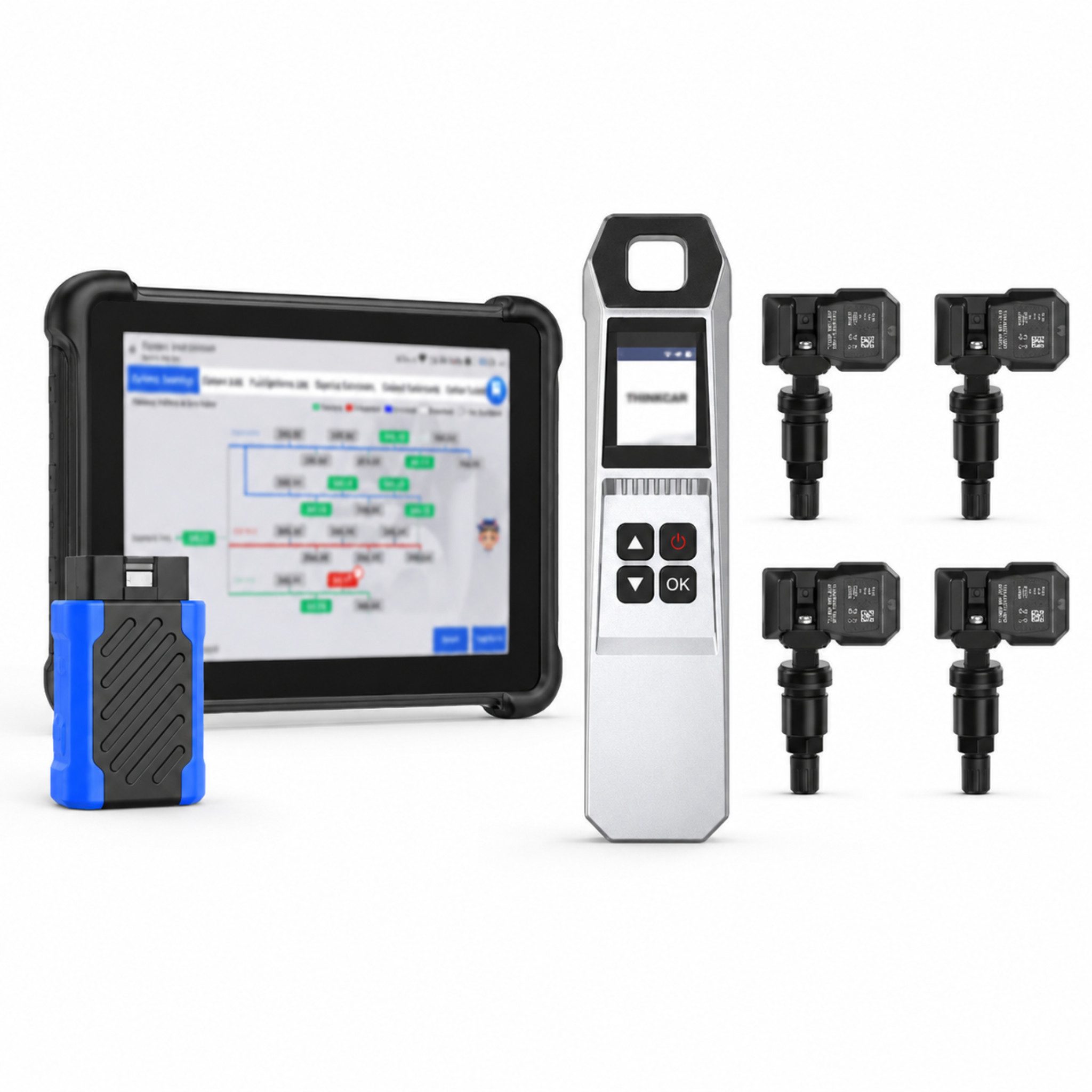 MUCAR Kfz-Diagnosegerät Profi OBD2 Diagnosegerät J2534 ECU-Codierung 35+ Servicefunktionen, Komplett-Set, Profi-Set, Vollsystemdiagnose, J2534 Pass-Thru, ECU-Codierung