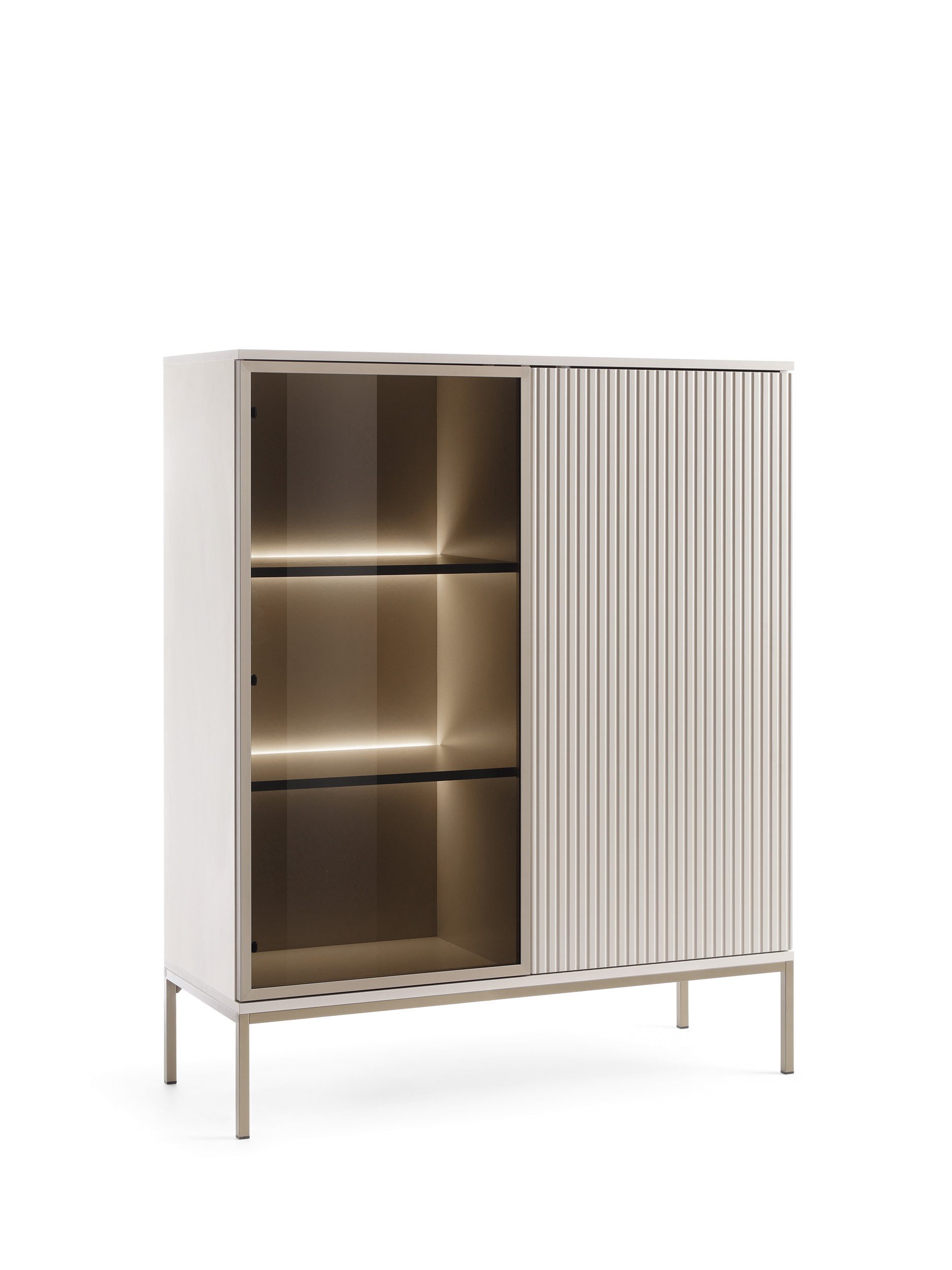 MOEBLO Highboard Sentino WT104 LED (mit günstig online kaufen