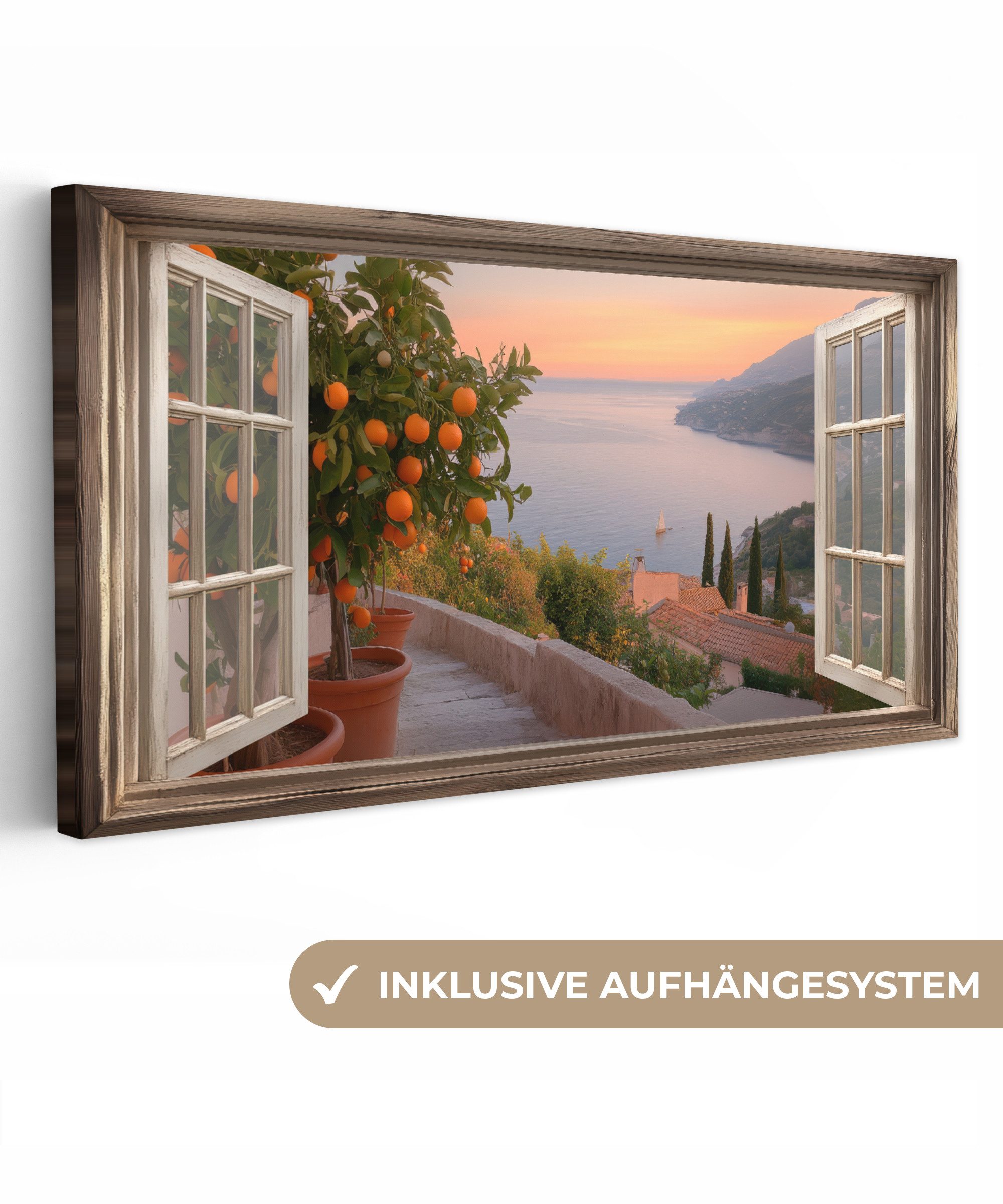 OneMillionCanvasses® Leinwandbild Panorama Durchblick - Ausblicke günstig online kaufen