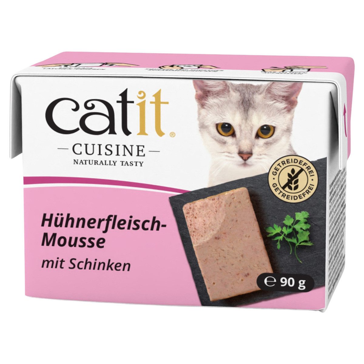 Catit Cuisine Hühnerfleisch-Mousse mit Schinken 90 g, Nassfutter für: Katze von Catit