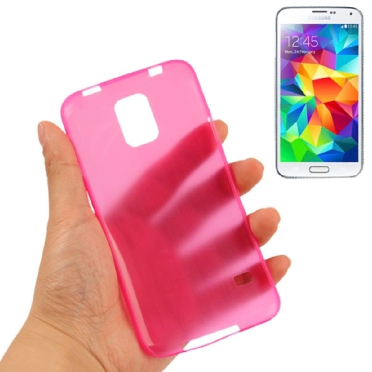 König Design Handyhülle Samsung Galaxy S5 Mini, Samsung Galaxy S5 Mini Handyhülle Backcover Rosa