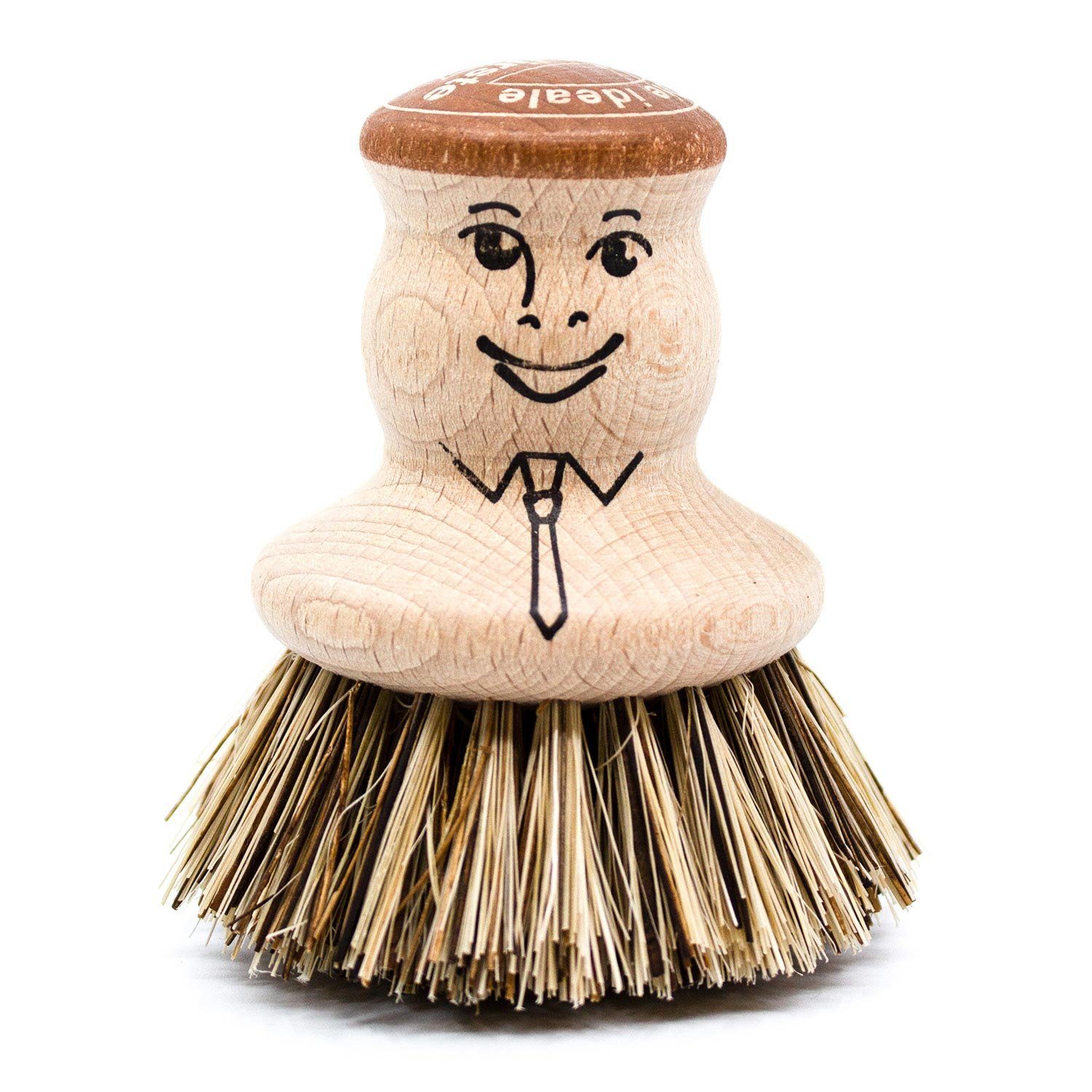 Landshop24 Reinigungsbürste Topfbürste Pfannenbürste braun mit Gesicht, Töpfe, Pfannen, Haus-Hof, (1-tlg), Hergestellt in Deutschland