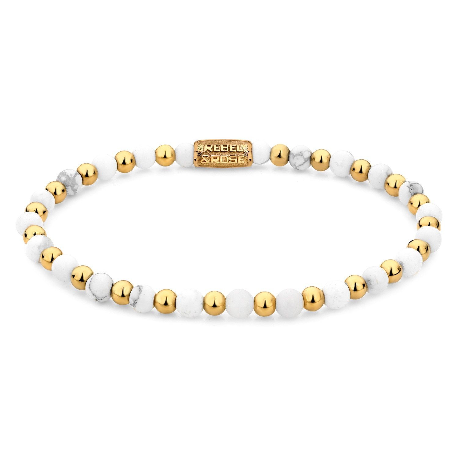 Rebel & Rose Edelstahlarmband Mix Virgin White Gold 4 mm