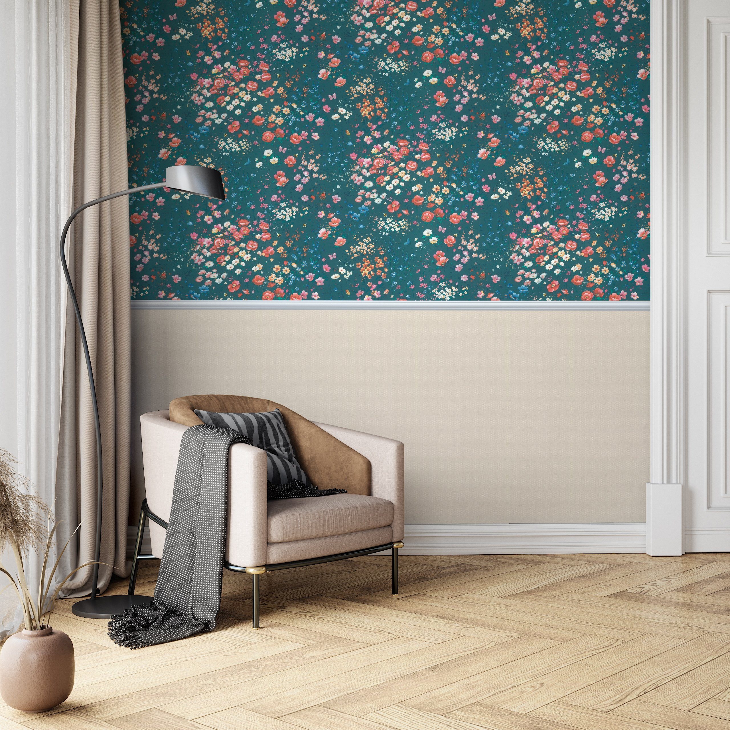 Newroom Vliestapete Liora Punkte Beige Tapete Punktetapete Punkte,Pünktchen,Polkadot, Beige Tapete Landhaus Punkte - Punktetapete Weiß Romantisch Modern Pünktchen Polkadot für Wohnzimmer Schlafzimmer Büro, modern