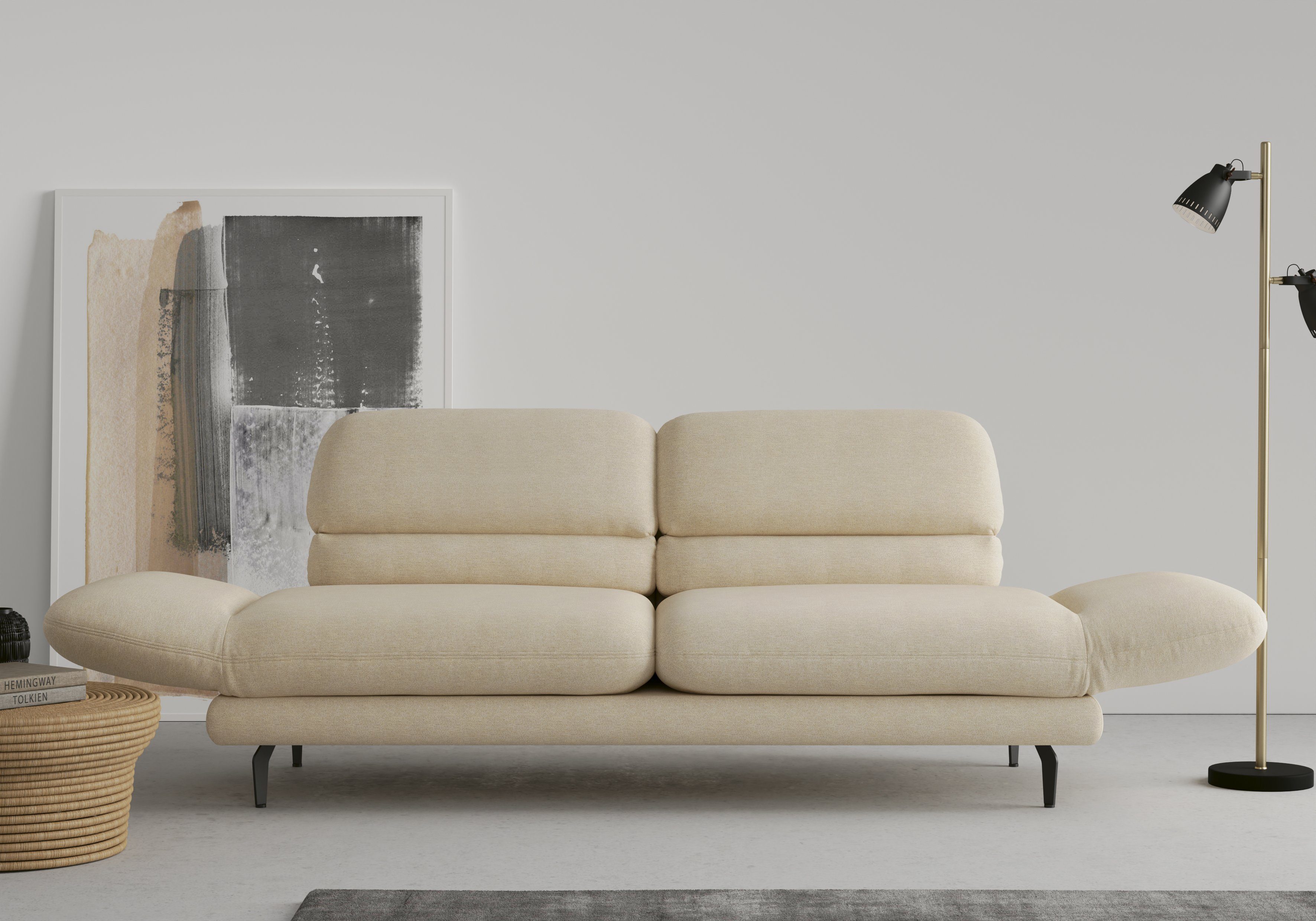DOMO collection 2-Sitzer erhältlich Padova, Armteilverstellung, wahlweise mit Rückenverstellung auch