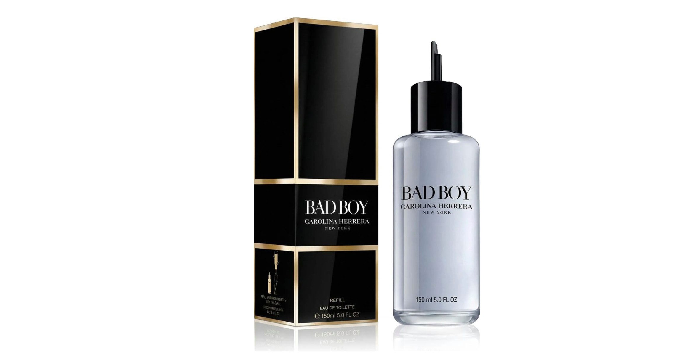 Carolina Herrera Eau de Toilette Bad Boy, Glasflakon, Parfüm EDT, Herrenduft
