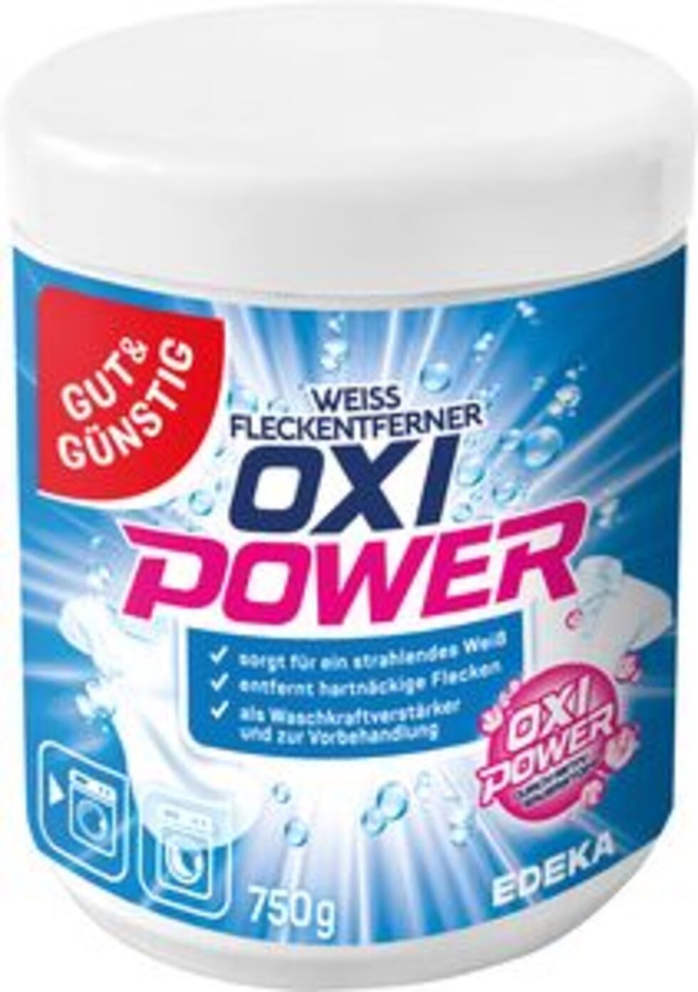Gut & Günstig Oxi Pulver weiß 750g Fleckentferner 6er Pack Fleckentferner (1-St)
