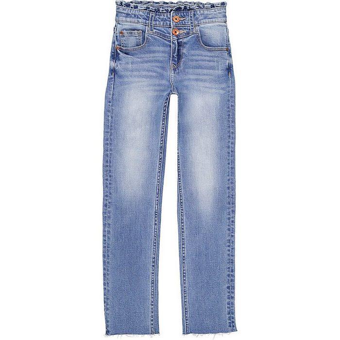 Vingino Regular-fit-Jeans Jeanshose CANDY RUFFLE Straight Fit High Waist für Mädchen