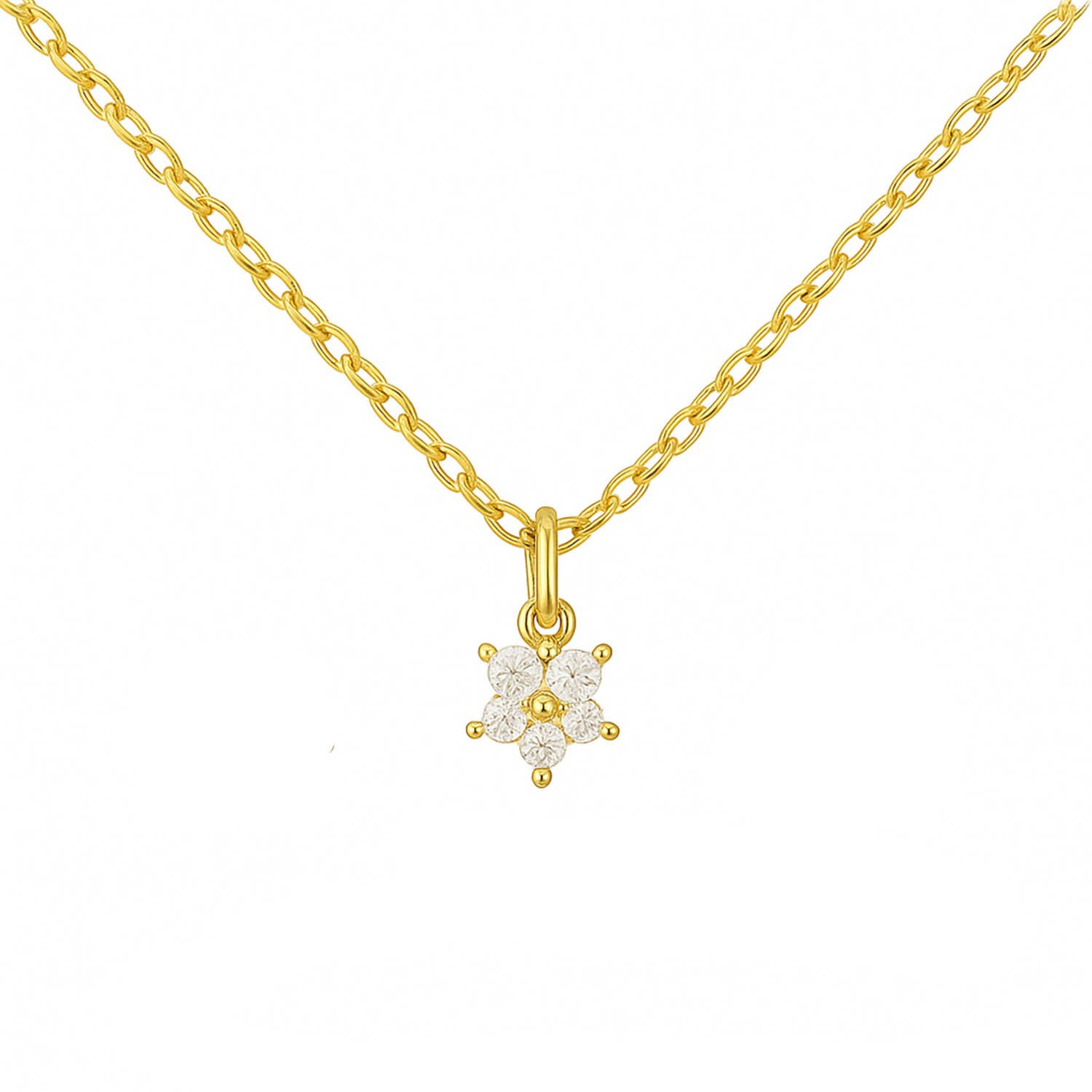 Kette mit Anhänger Rozanne 925 Silber vergoldet mit Zirkonia