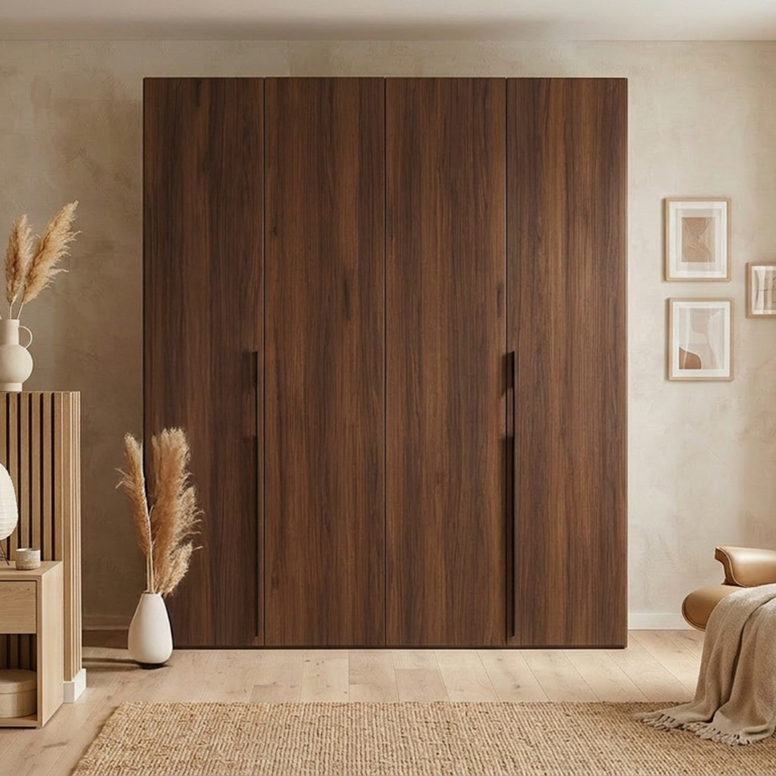 Selsey Kleiderschrank BARI Kleiderschrank Bari, 2 Falttüren, 170 cm, Nussbaum Warmia