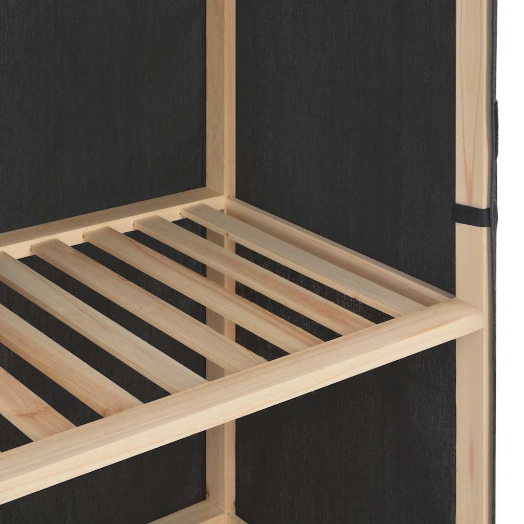 vidaXL Stoffschrank 3-stufiger Kleiderschrank Grau 79 x 40 x 170 cm Stoff (1-St) – Bild 5 von 5