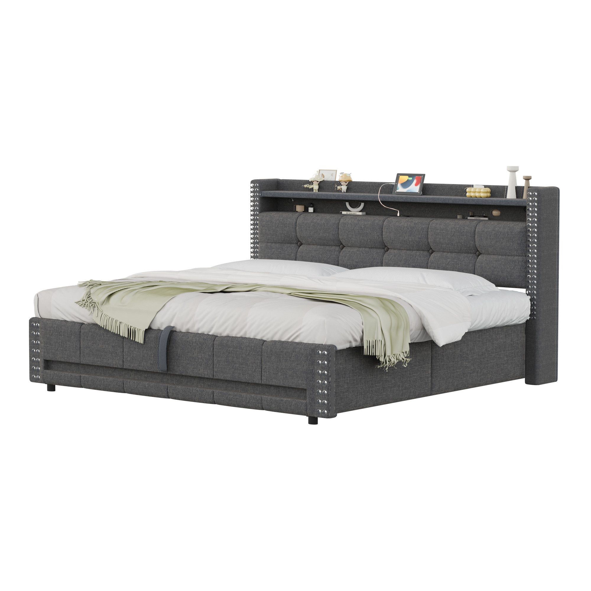 HAUSS SPOLE Polsterbett 160x200cm mit LED-Beleuchtung günstig online kaufen