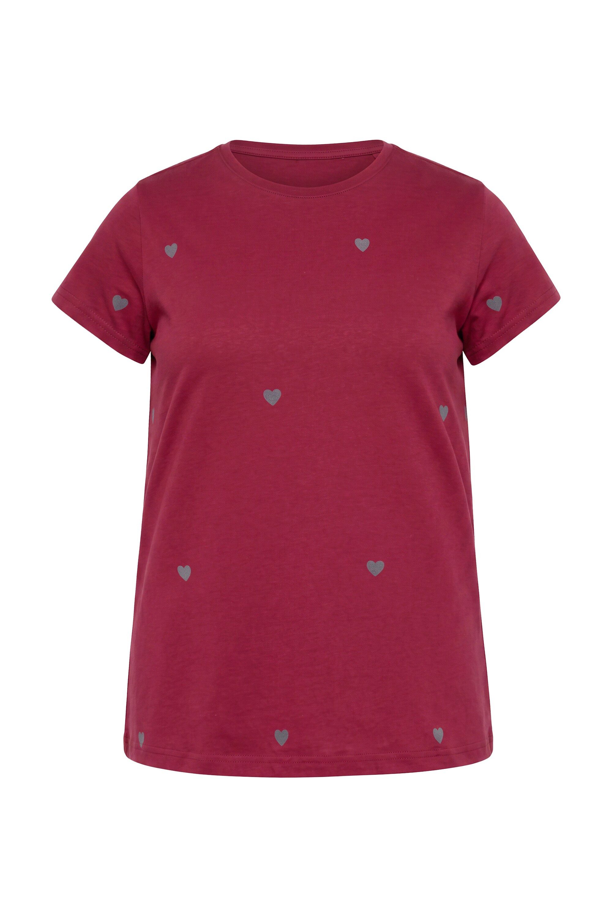 Studio Untold T-Shirt T-Shirt Classic Shape Rundhals Herzen – Bild 2 von 4