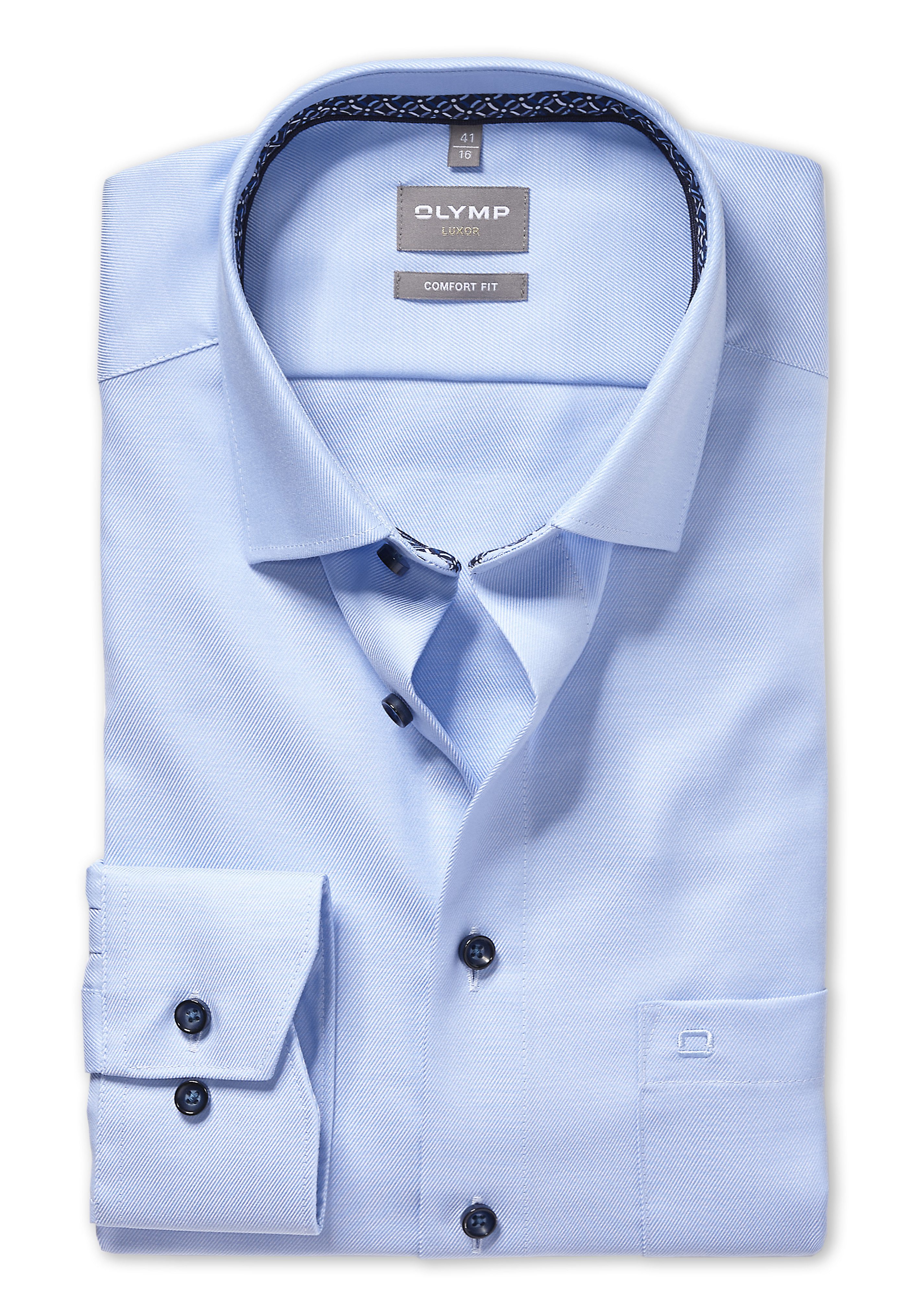 OLYMP Businesshemd Luxor Comfort Fit New-Kentkragen kontrastfarbene Details günstig online kaufen