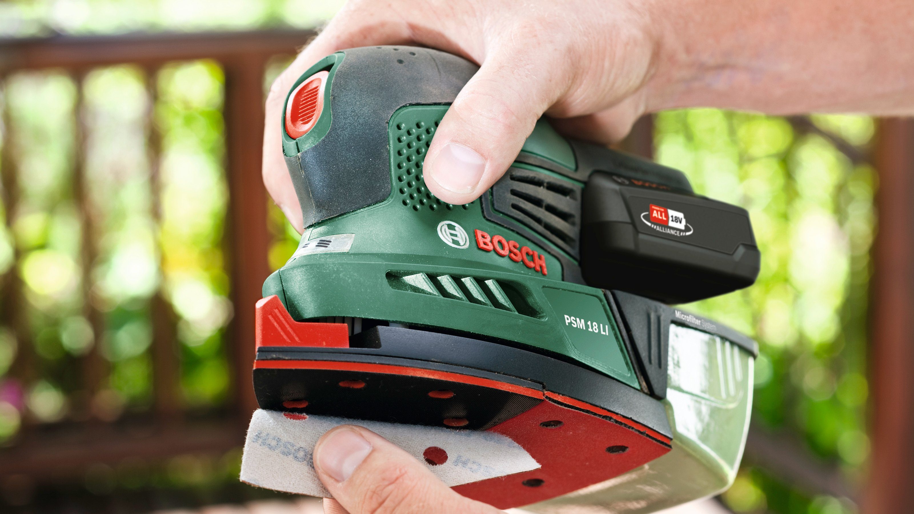 Bosch Home & Garden Akku-Multischleifer ohne PSM U/min, LI, Ladegerät 18 Akku 22000 und