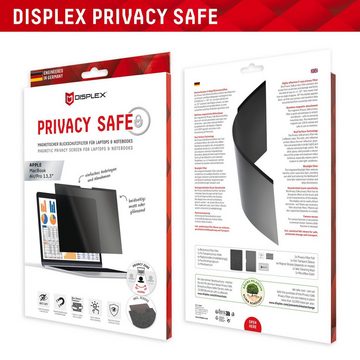 Displex Privacy Safe - MacBook Air/Pro 13,3, Displayschutzfolie, Blickschutzfilter