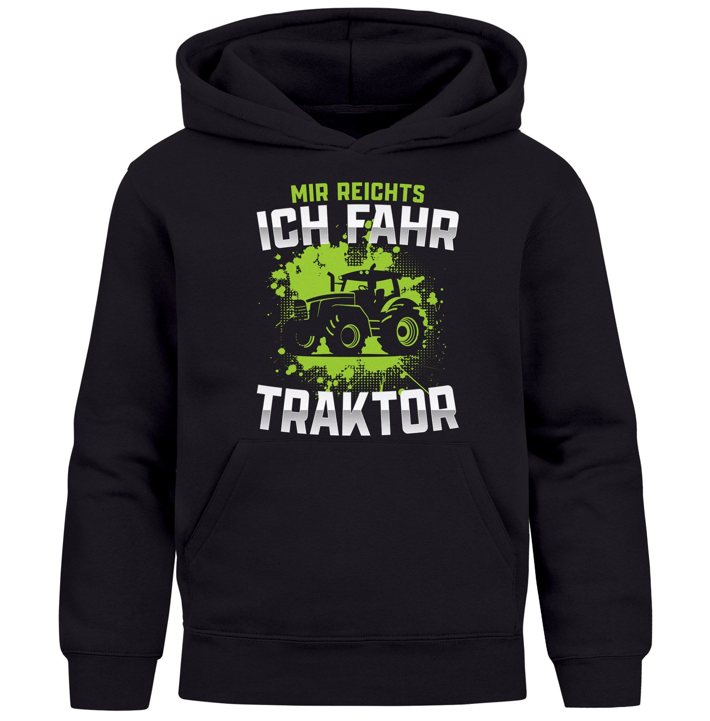 MoonWorks Hoodie Kinder Hoodie Jungen Trekkermotiv Mir reichts ich fahr Traktor Spruch