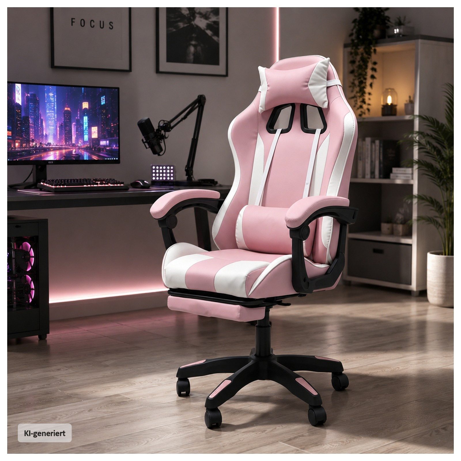 HTI-Living Drehstuhl Ergonomischer Gaming Stuhl mit Fußstütze (Stück, 1 St), Bürostuhl Drehstuhl Schreibtischstuhl