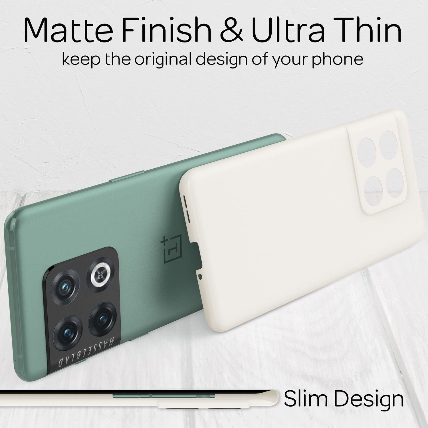 Nalia Smartphone-Hülle OnePlus 10 Pro, Ultra Dünne 0,5mm Hülle / Mattes Hardcase / Silk Touch / Extra Leicht