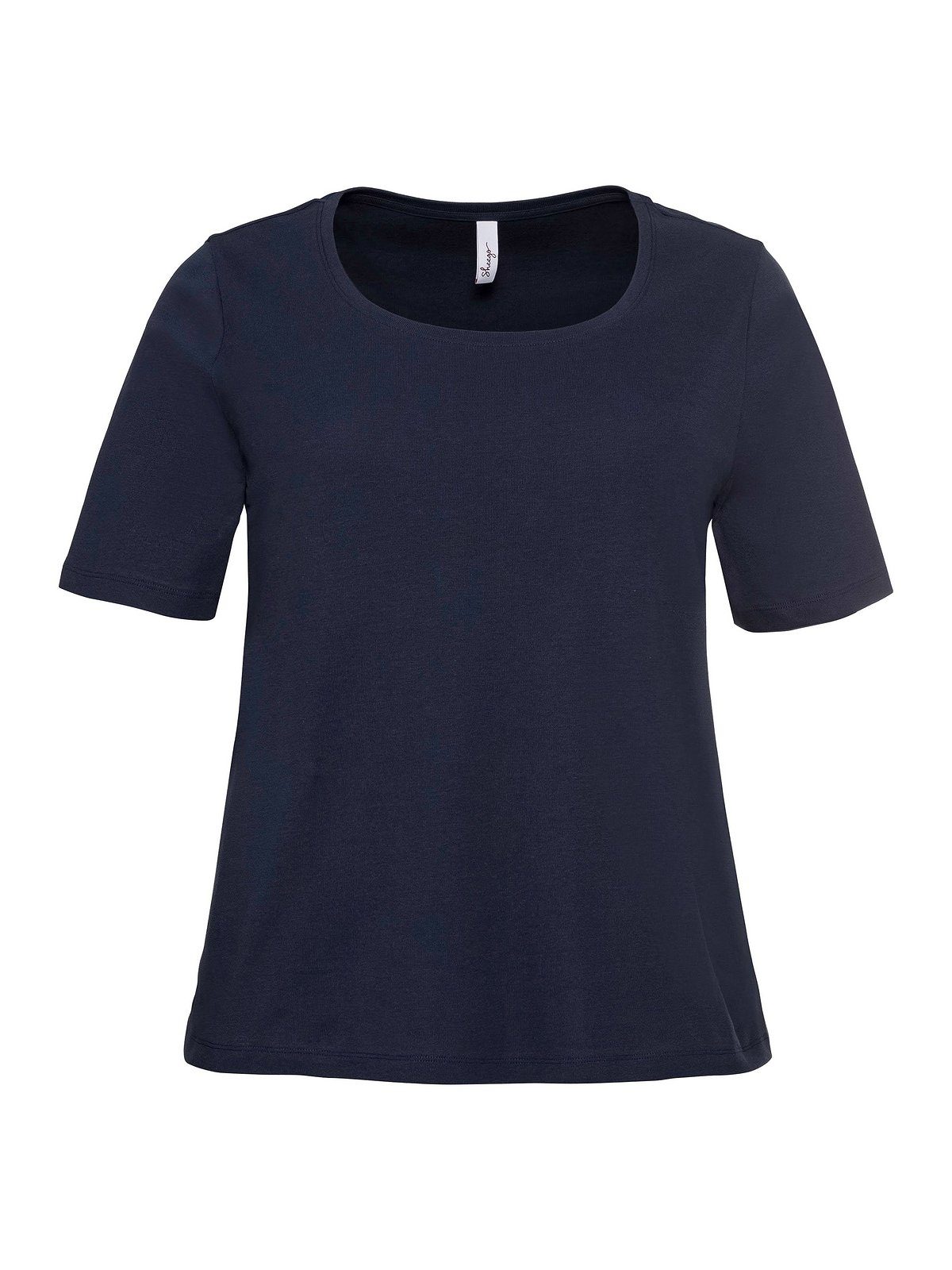 Sheego T-Shirt Große Größen aus Baumwolle marine reiner