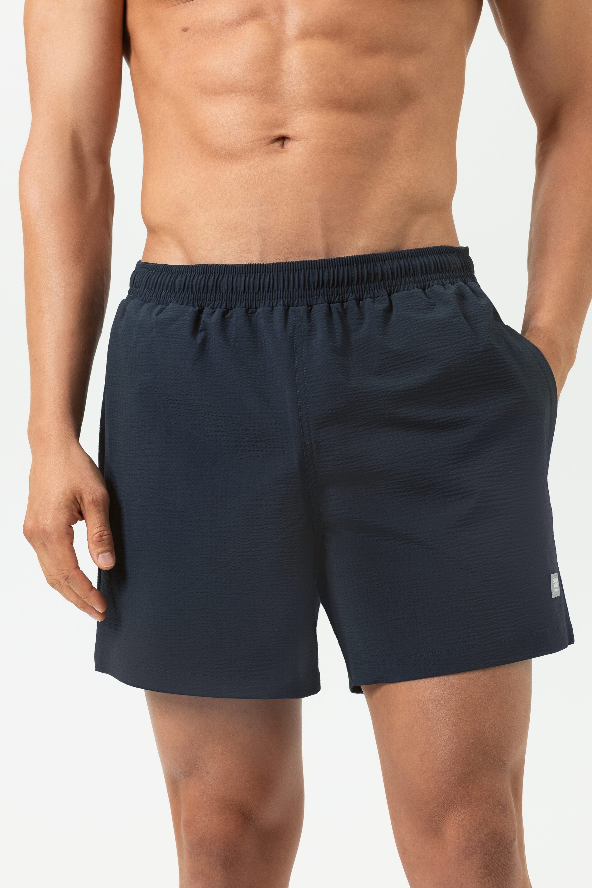 Mey Badeshorts Herren Serie Coastal Crinkle Uni (1-St) Zeitlose Badeshorts aus Seersucker, Chlorecht