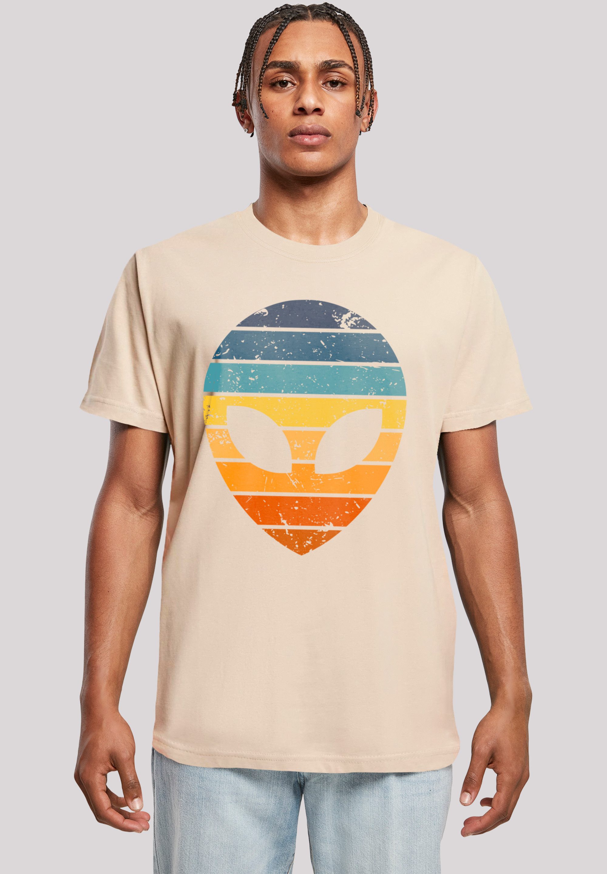 F4NT4STIC T-Shirt Alien Sonnenuntergang Retro Premium günstig online kaufen