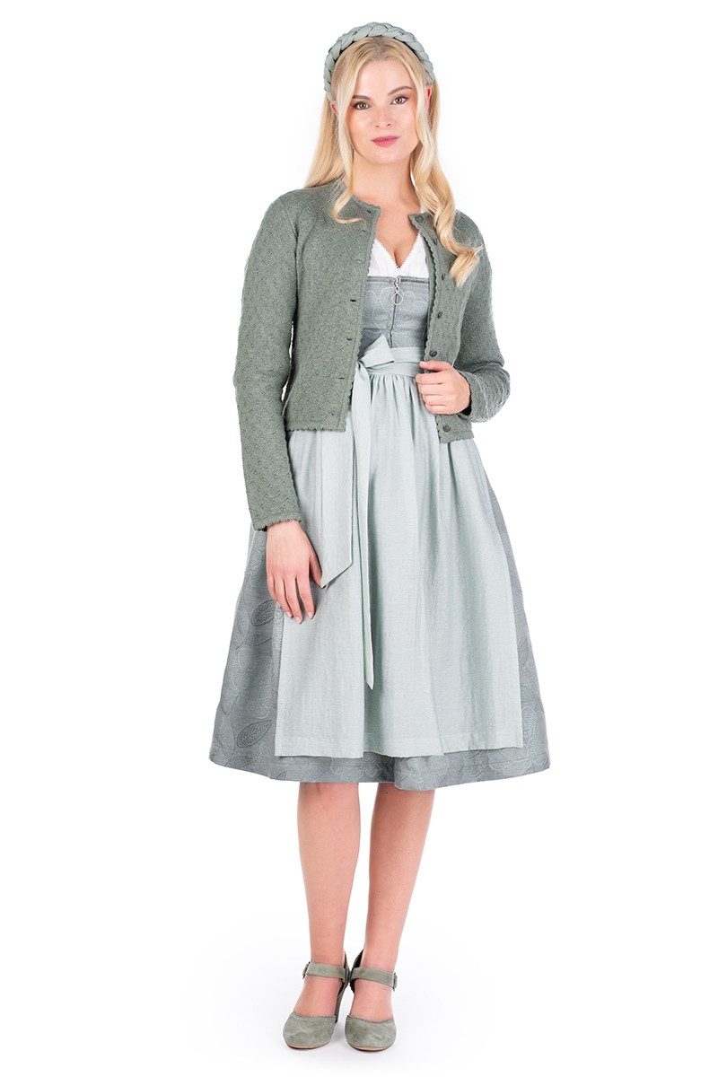 MarJo Trachtenjacke Trachten Strickjacke - TIEFENBACH - salbei