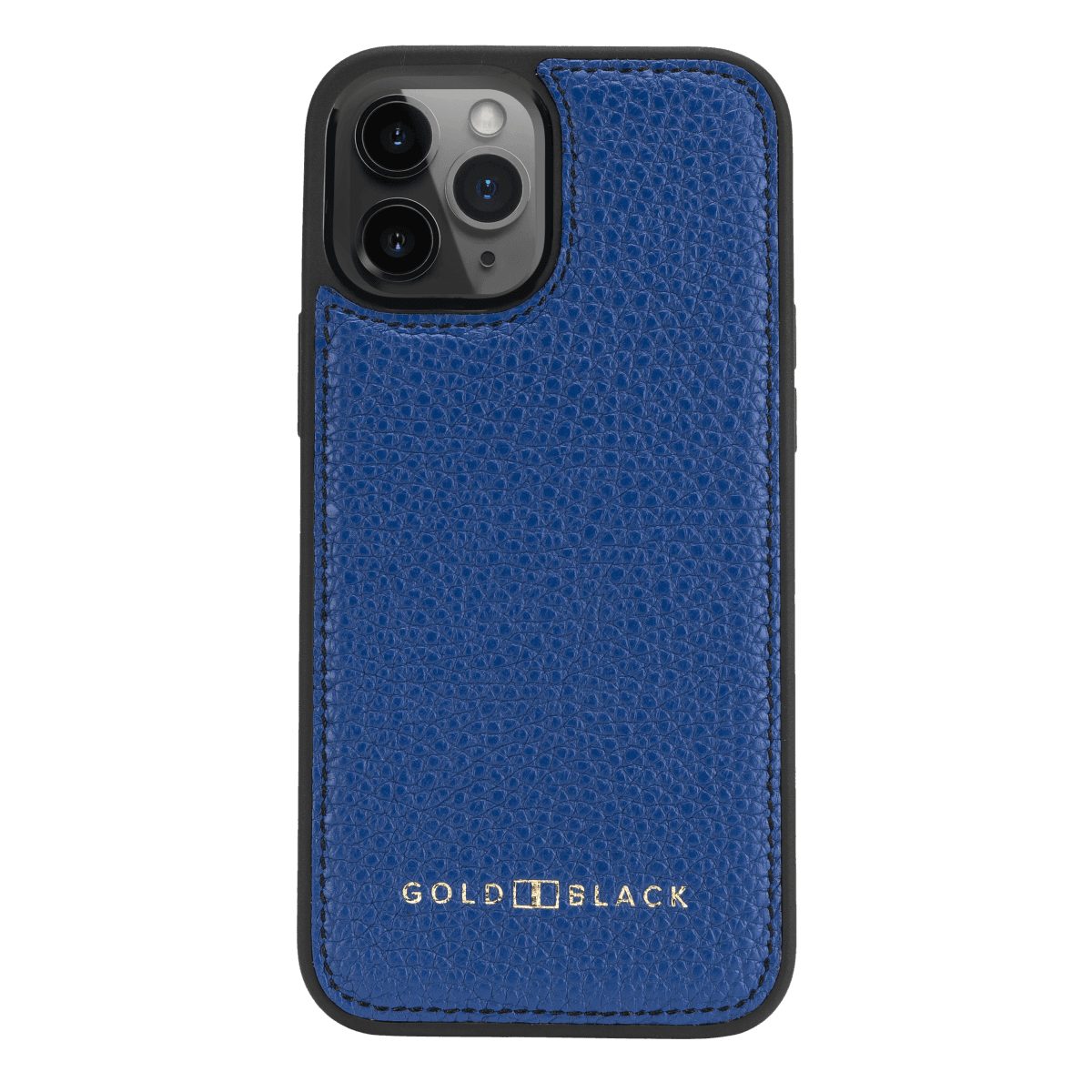 GOLDBLACK Handyhülle GOLDBLACK iPhone 12 Pro Max Lederhülle Nappa Blau