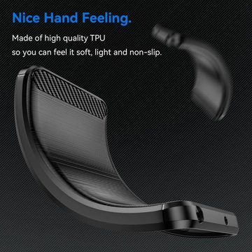 CoverKingz Handyhülle Hülle für Xiaomi 12 Lite 5G Handyhülle Silikon Case Bumper 16,63 cm (6,55 Zoll), Handyhülle Bumper Silikoncover Softcase Carbonfarben