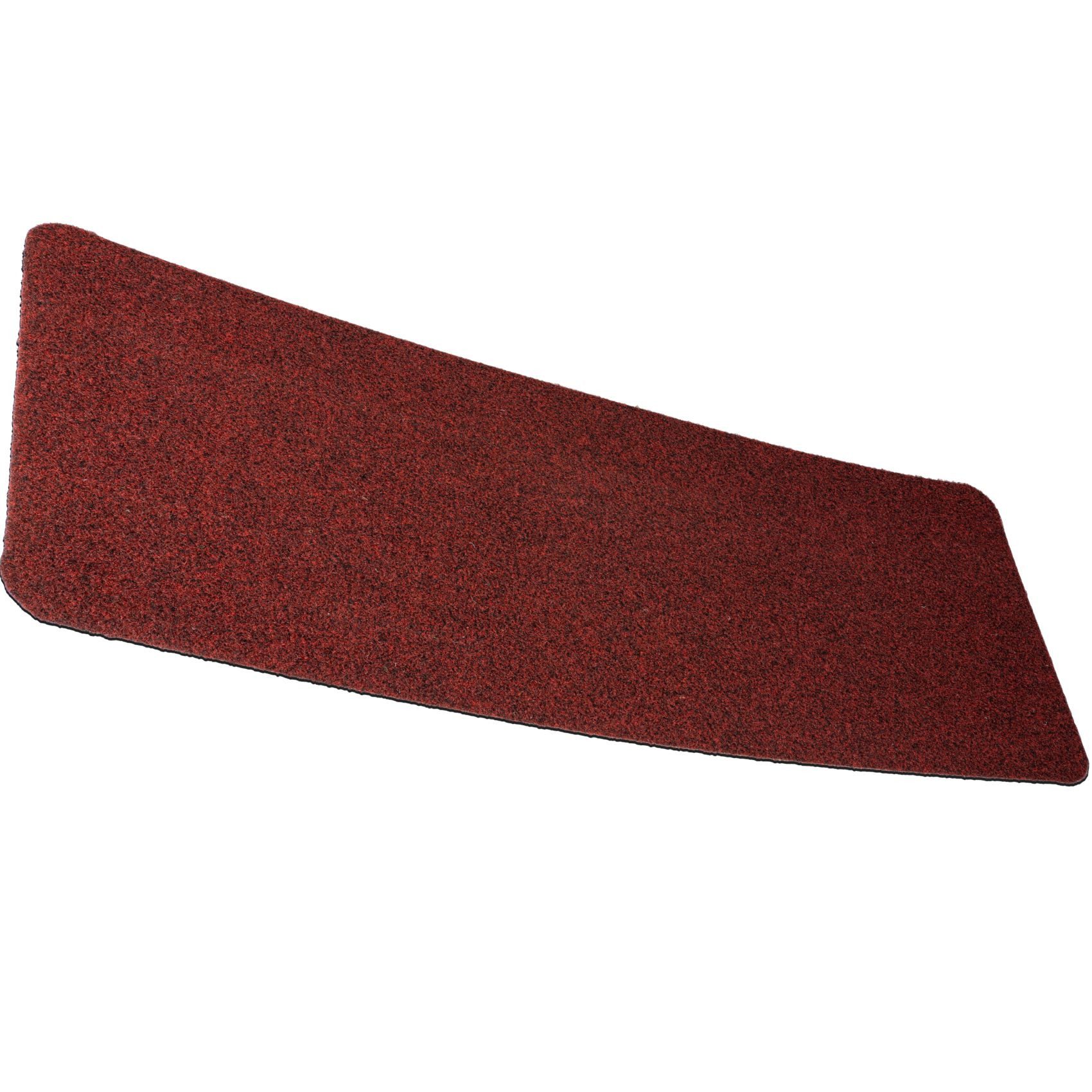 ANRO Fußmatte POET Schuhparkplatz schmal Schmutzfangmatte Unifarben, eckig, Höhe: 3 mm, Schuh-Abstellplatz rutschfest 25x60cm Kräusel Rot wasserdicht