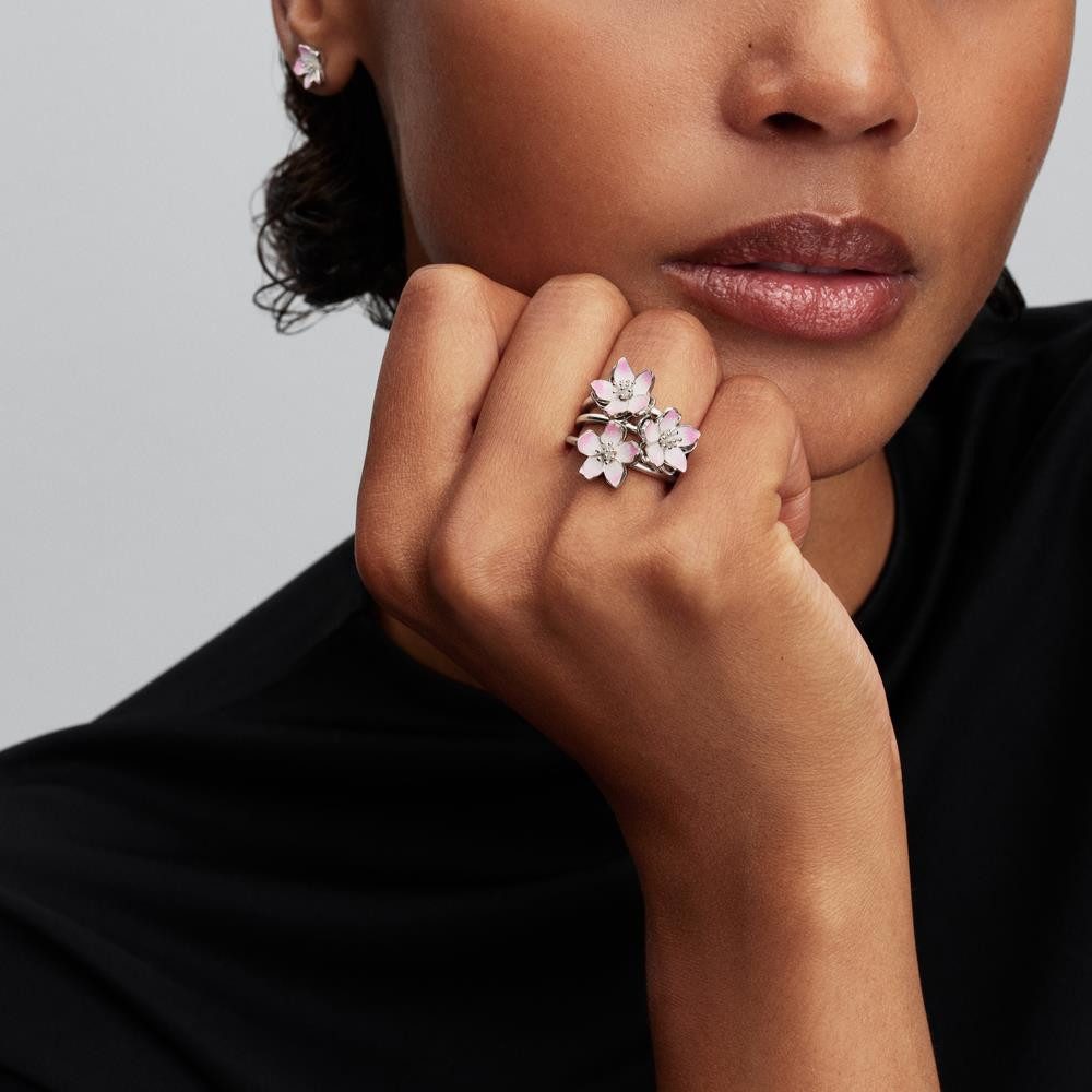 Pandora Fingerring PANDORA Moments Kirschblüte Ring für Damen, 925er Silber